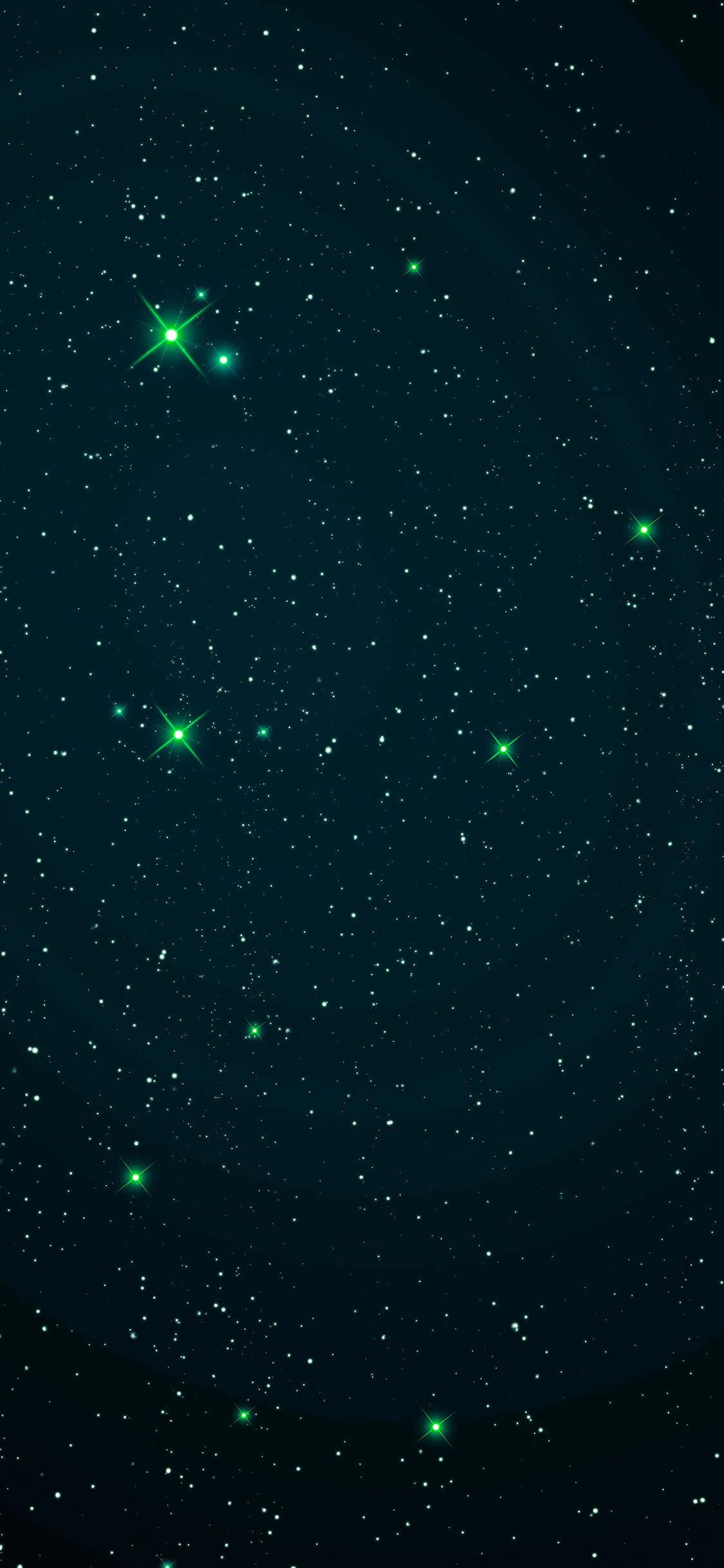 滿天繁星深綠色iPhone 壁紙