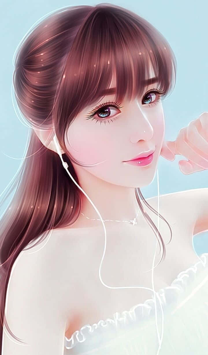 漂亮女孩數位藝術圖片 壁紙