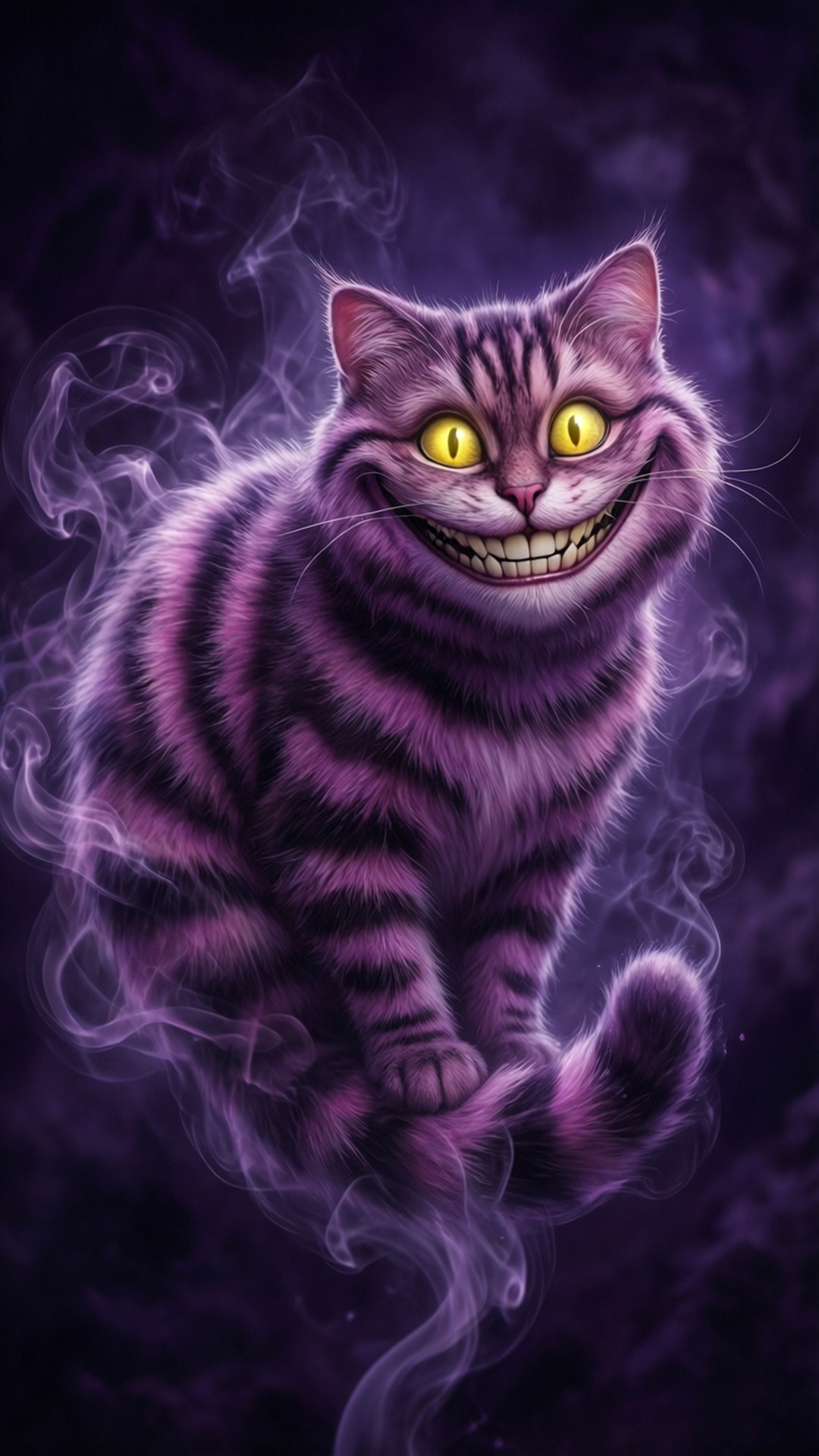 漂浮咧嘴猫 壁紙