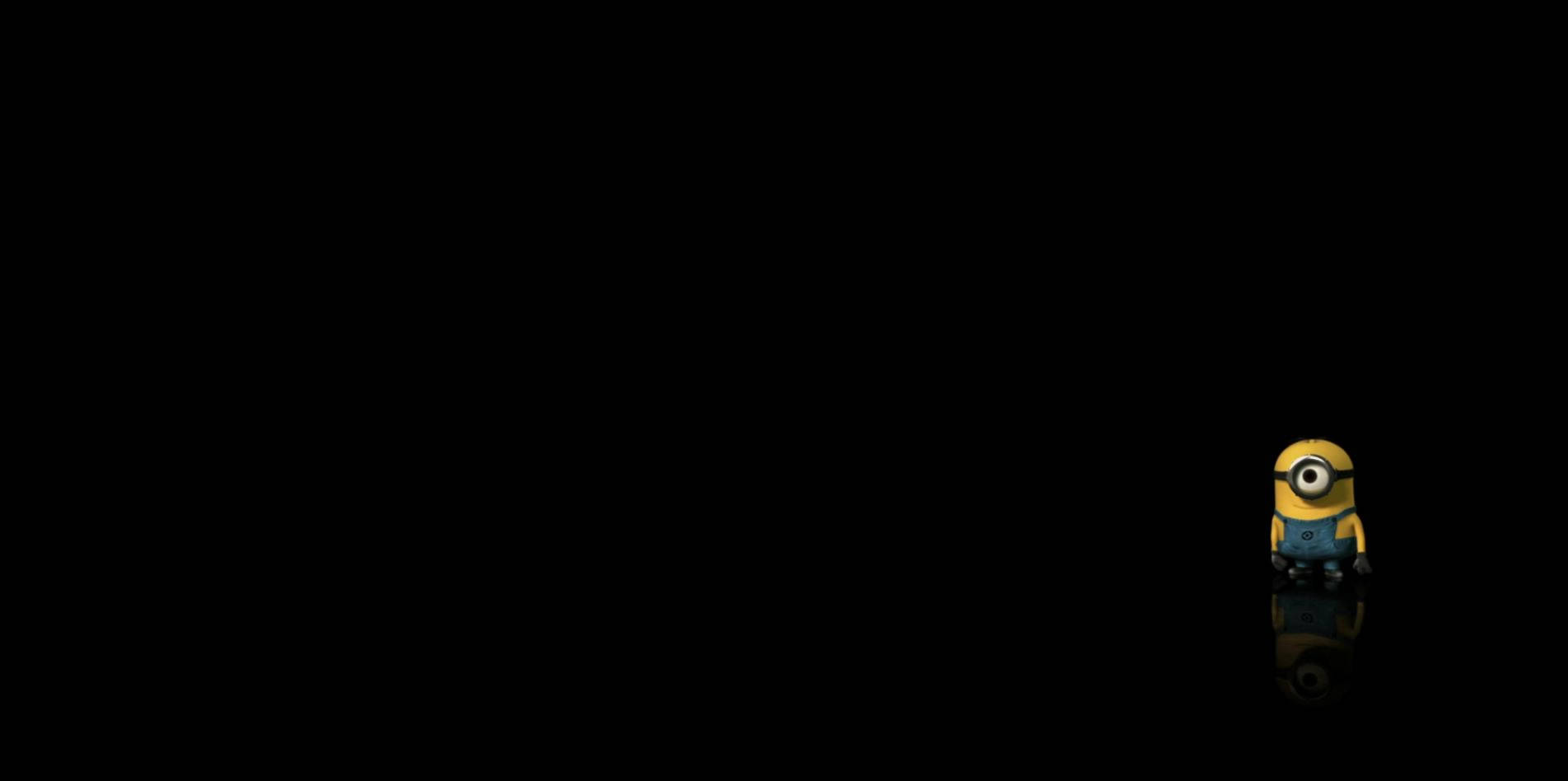漆黑背景中的小小兵 壁紙