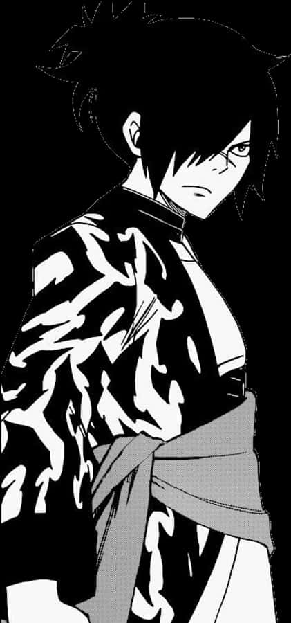 漫画_角色_黑白 壁紙