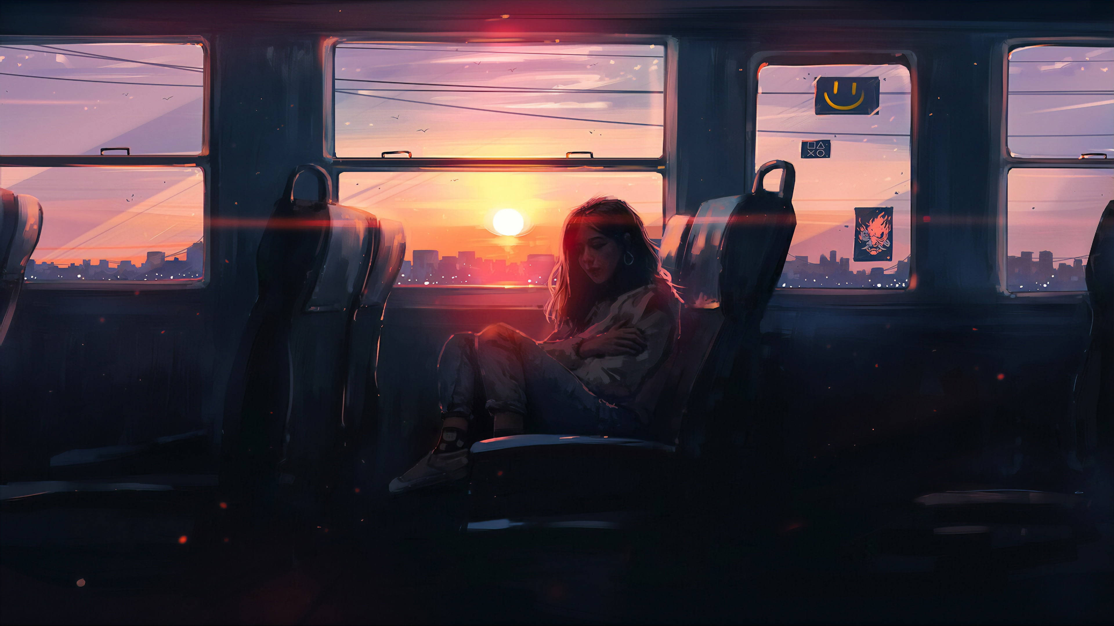 火車上的孤獨感 壁紙