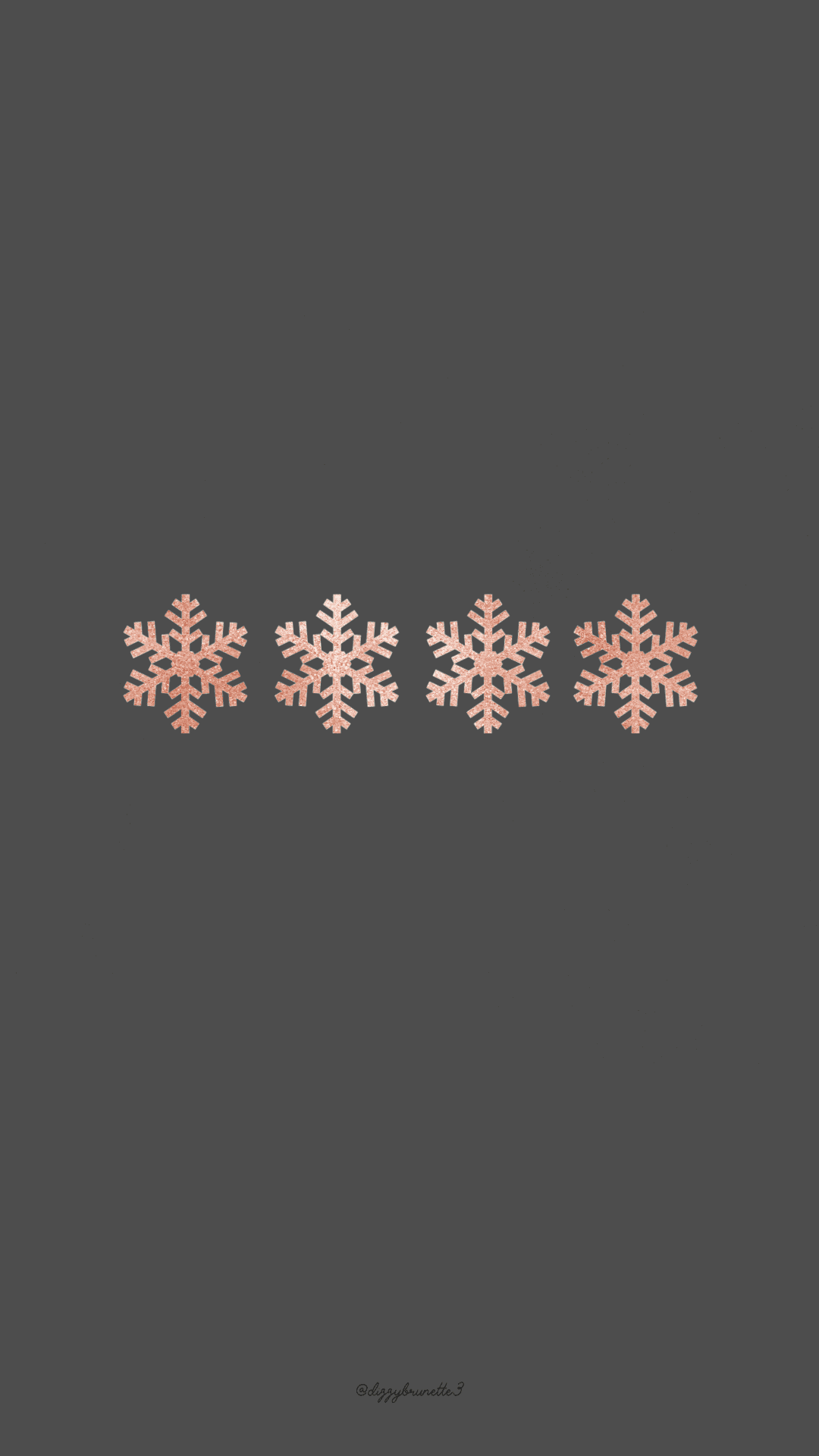 灰色背景上点缀着雪花 壁紙