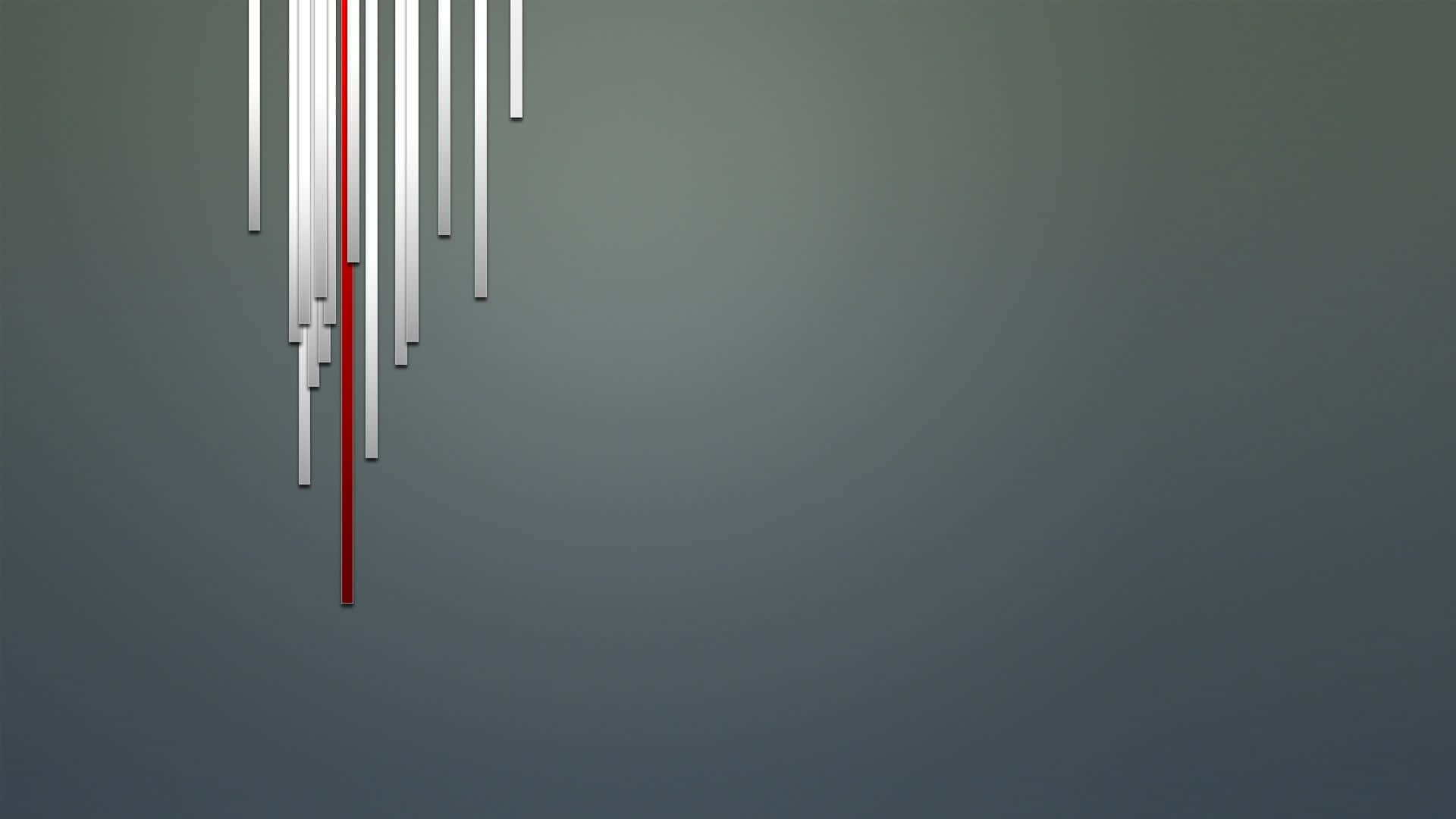 灰色背景上的銀色線條與一抹紅 壁紙