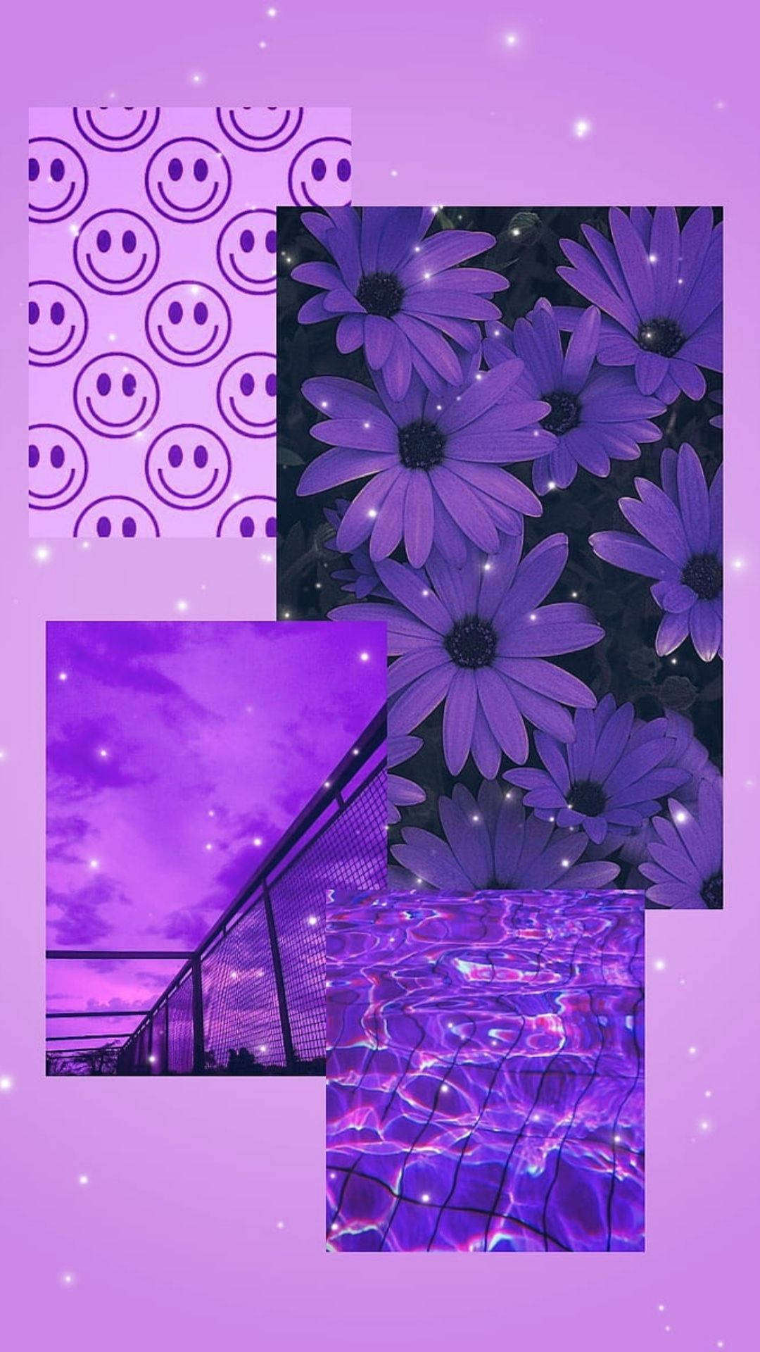 炫目紫色花朵美學 壁紙