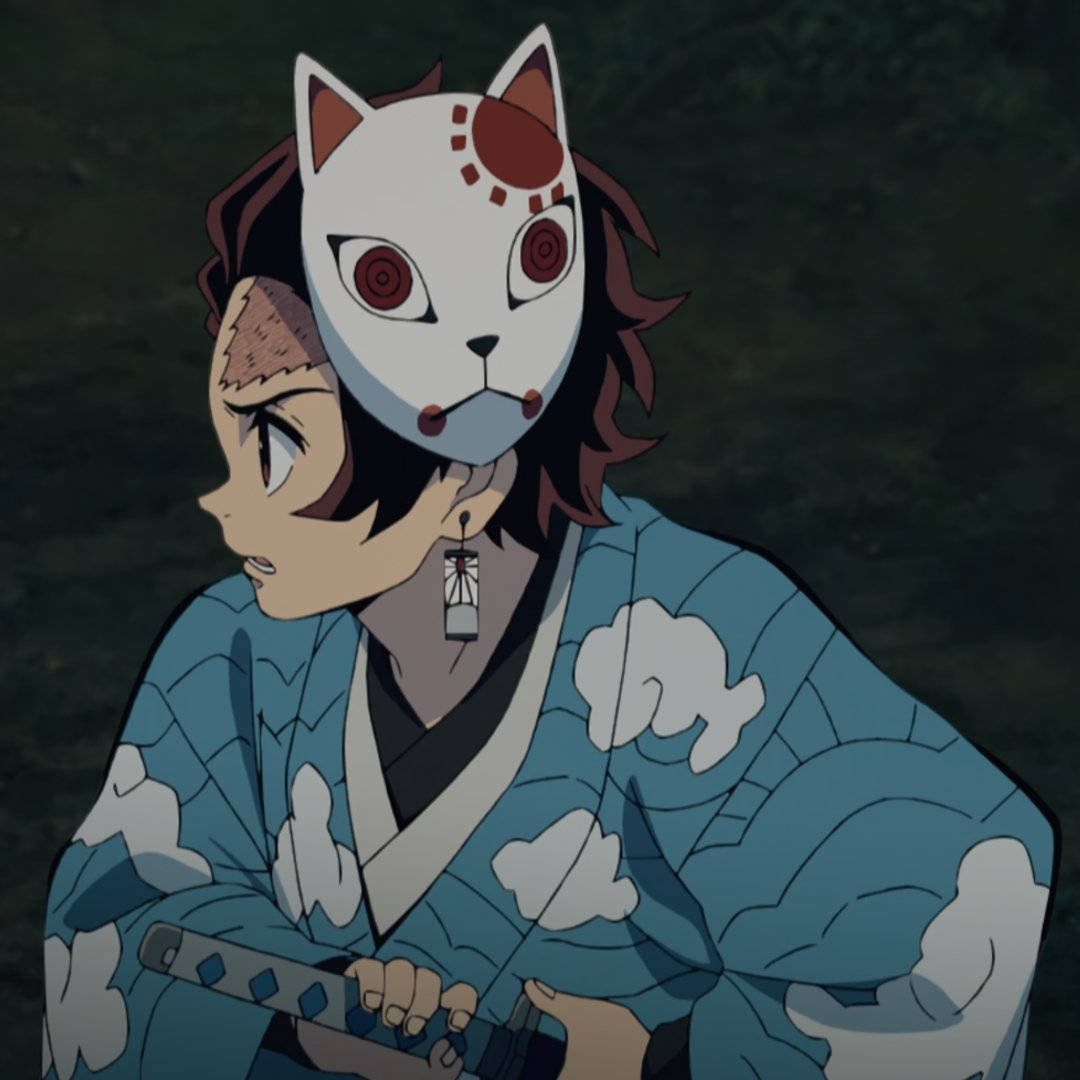 炭治郎佩戴鬼殺隊面具 壁紙