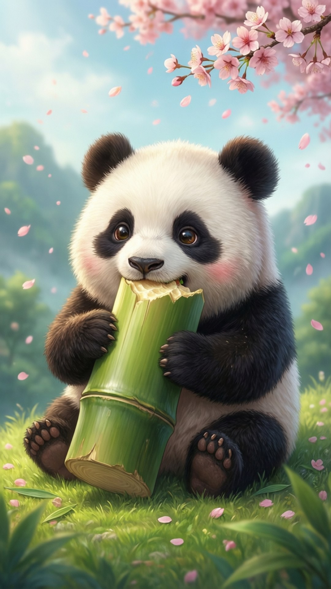 熊猫吃竹子 壁紙