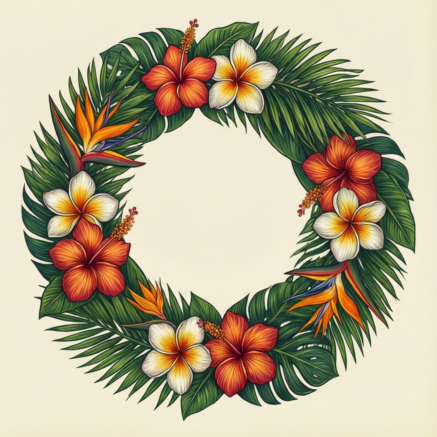 Tropical Wreath Vector 壁紙
