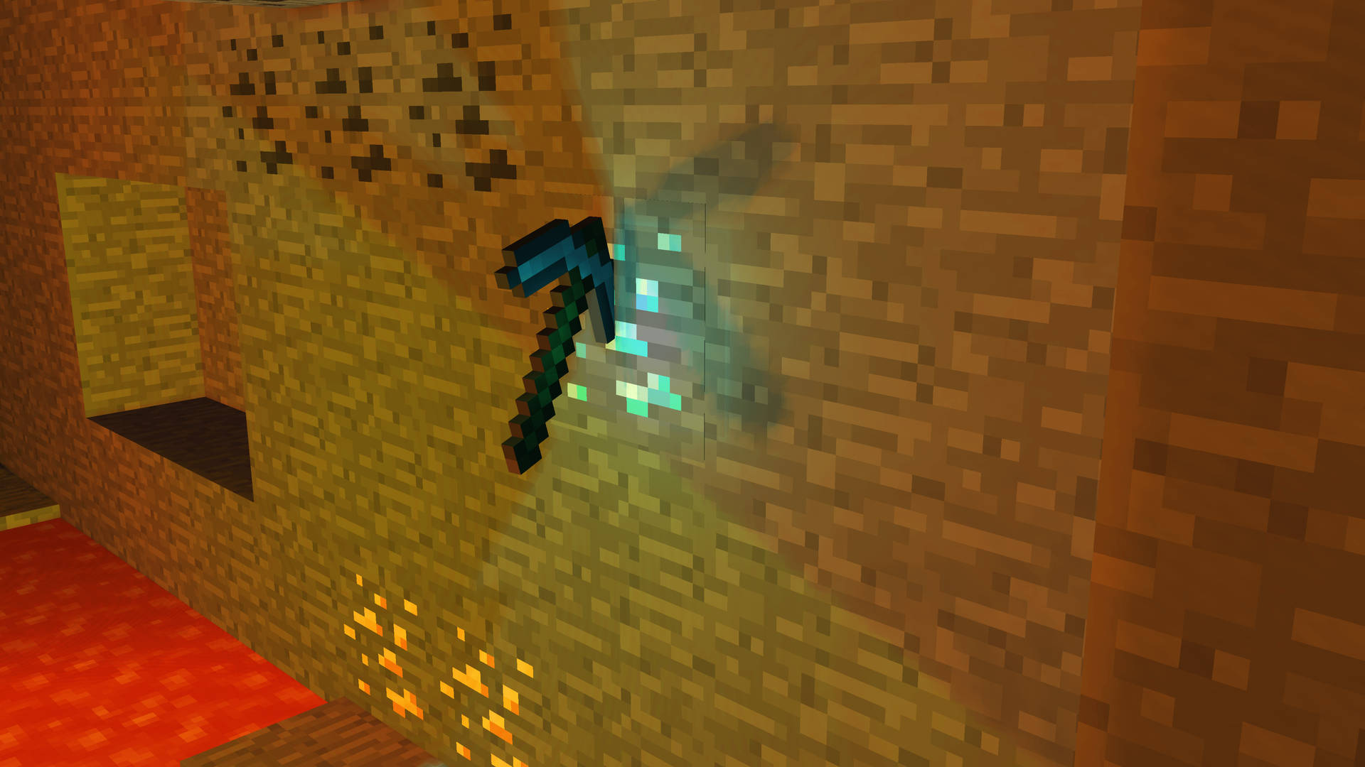 Minecraft 鎬 磚牆 HD 桌布