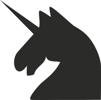 獨角獸剪影側影 壁紙
