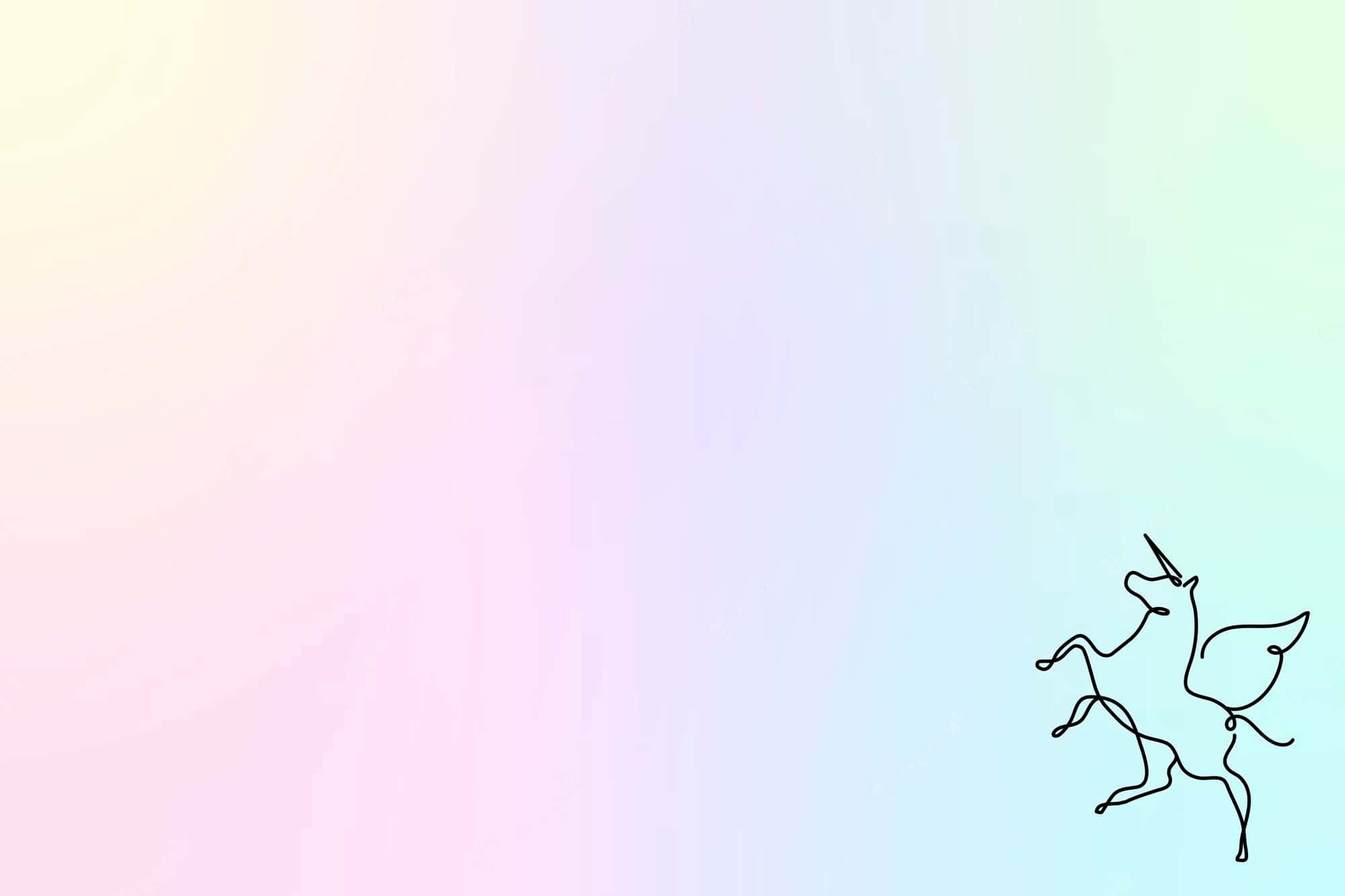 獨角獸美學飛翔 壁紙