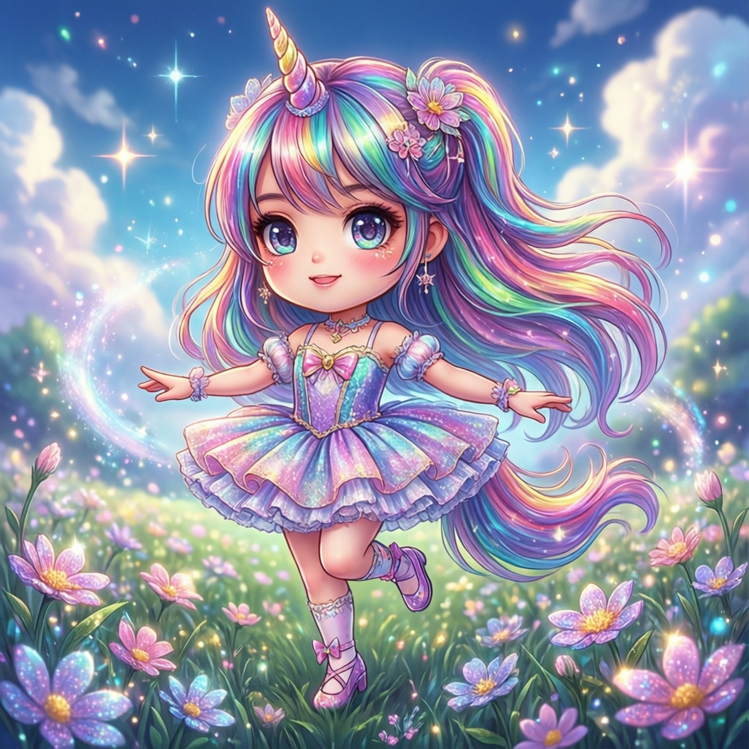 獨角獸芭蕾舞裙之舞 壁紙