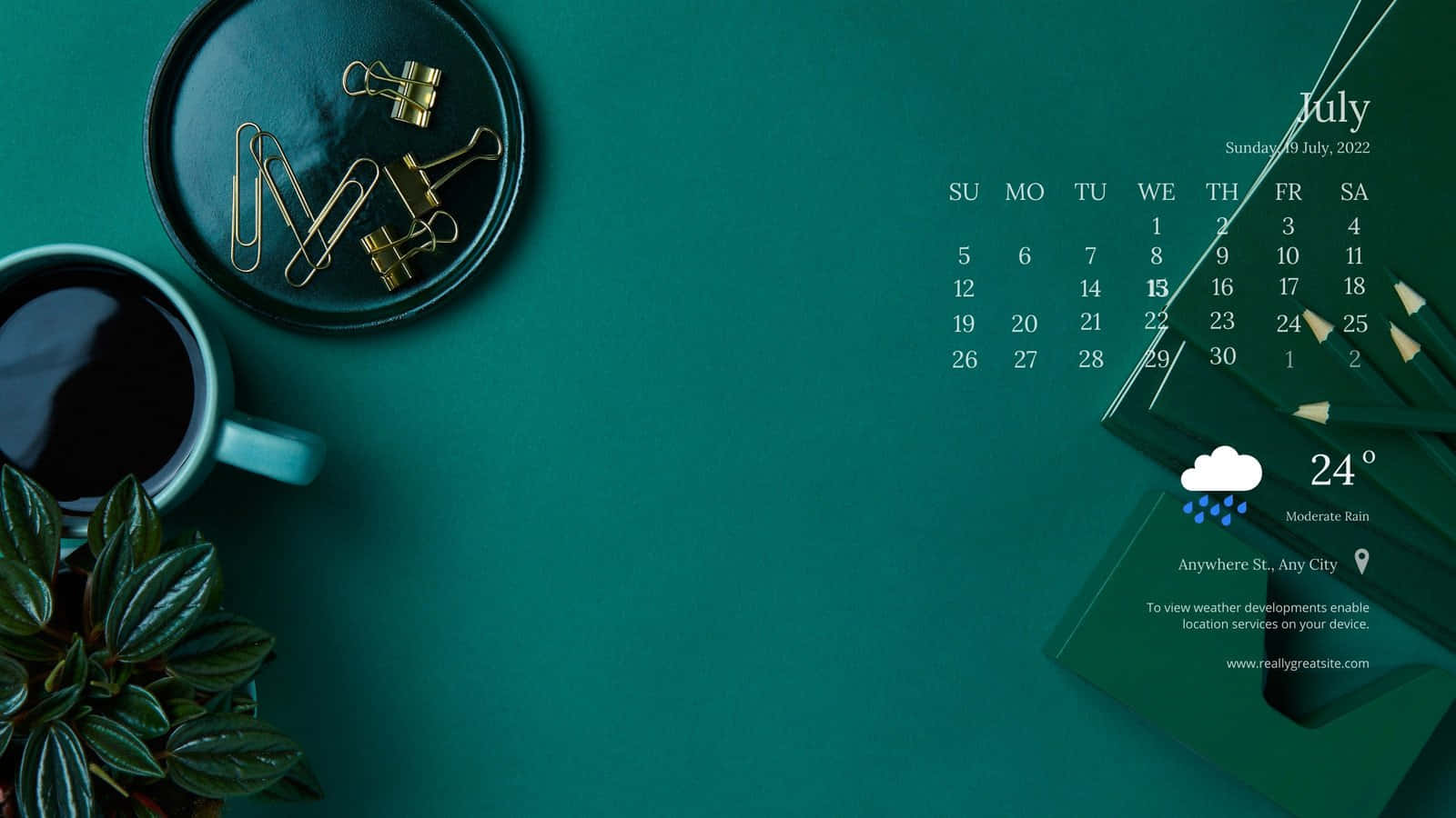 現代桌面日曆 壁紙