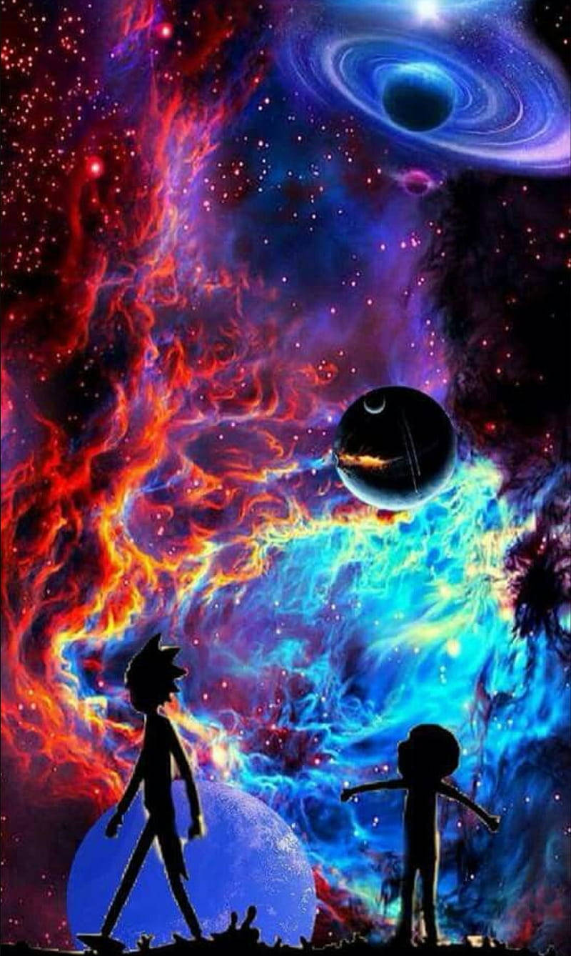 瑞克和莫蒂 彩色星系 壁紙