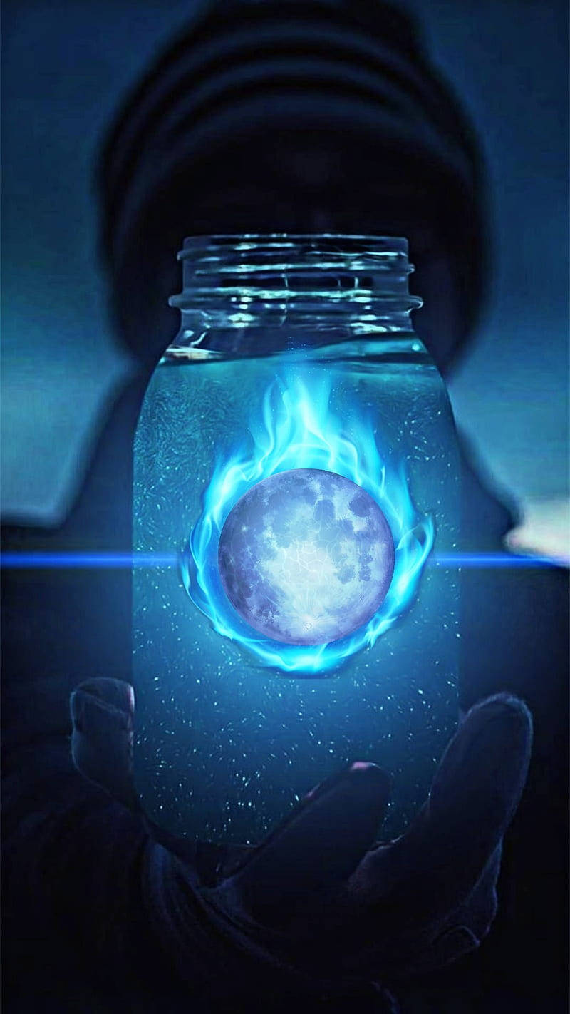 瓶中霓虹月 壁紙