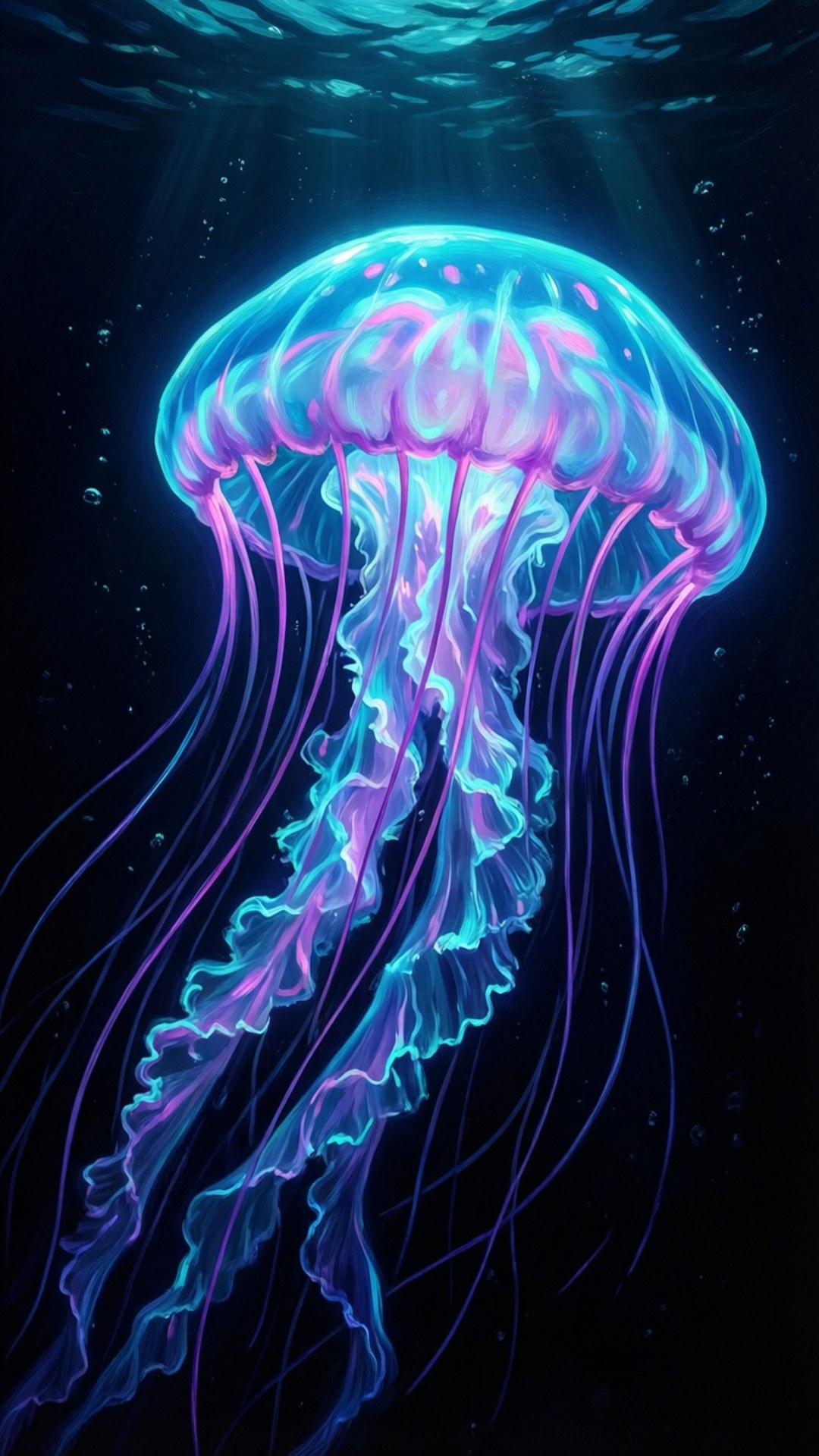 生物发光水母 壁紙