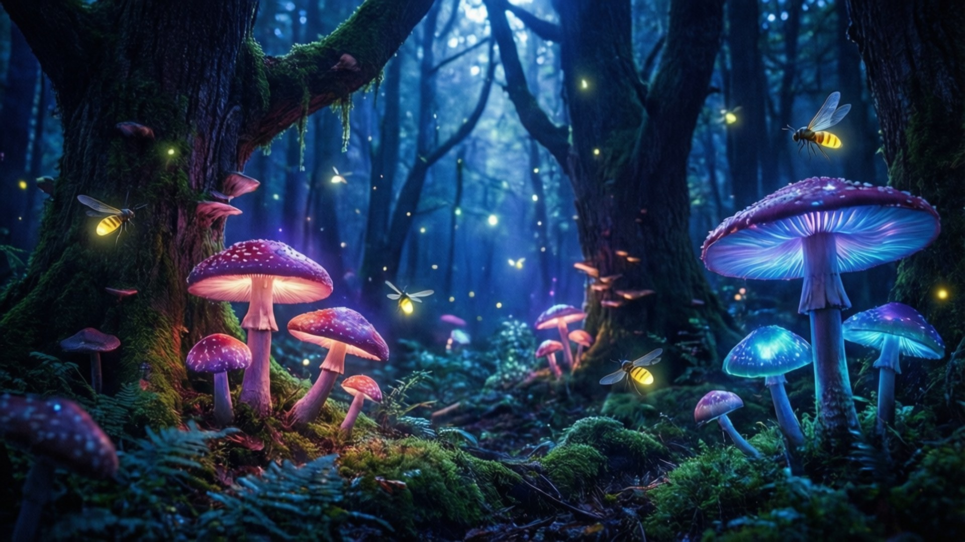 發光森林 壁紙