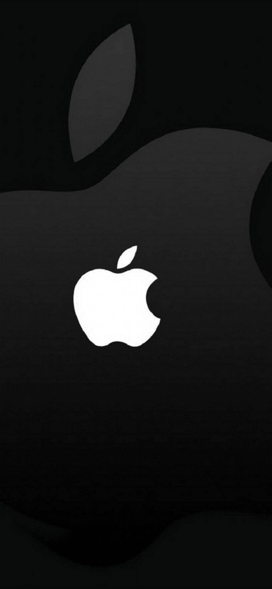 白色Apple标志iPhone暗色 壁紙