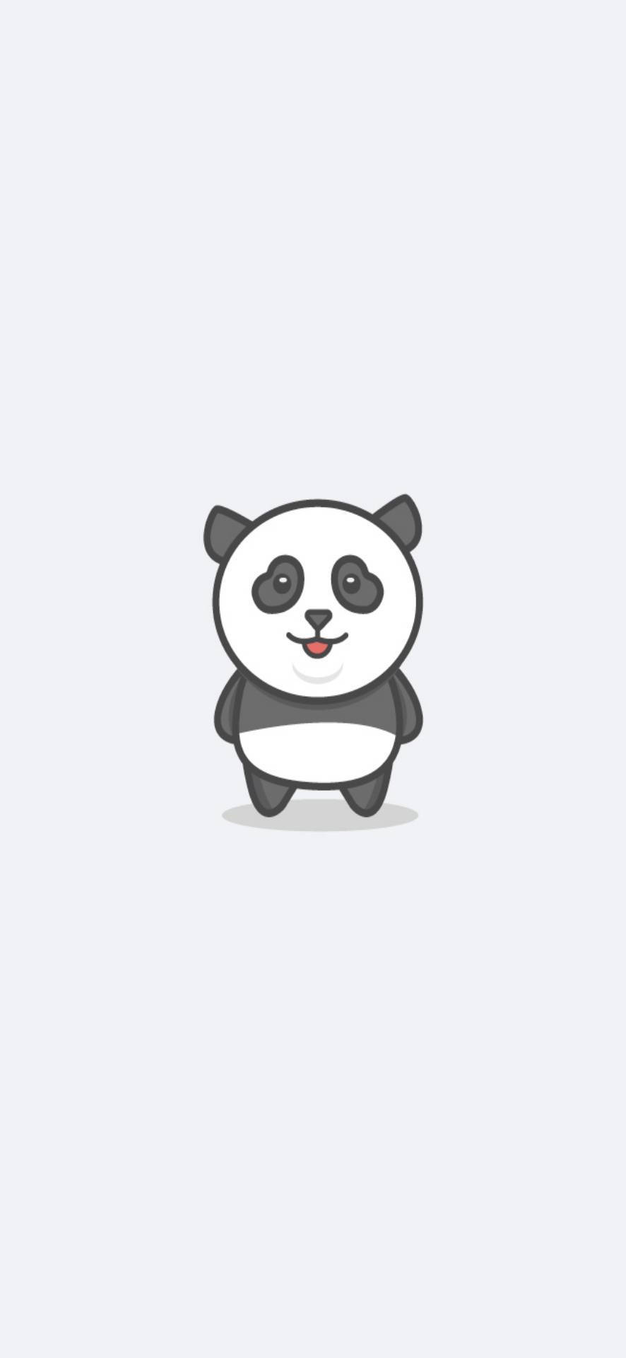 白色可爱熊猫 iPhone 壁紙