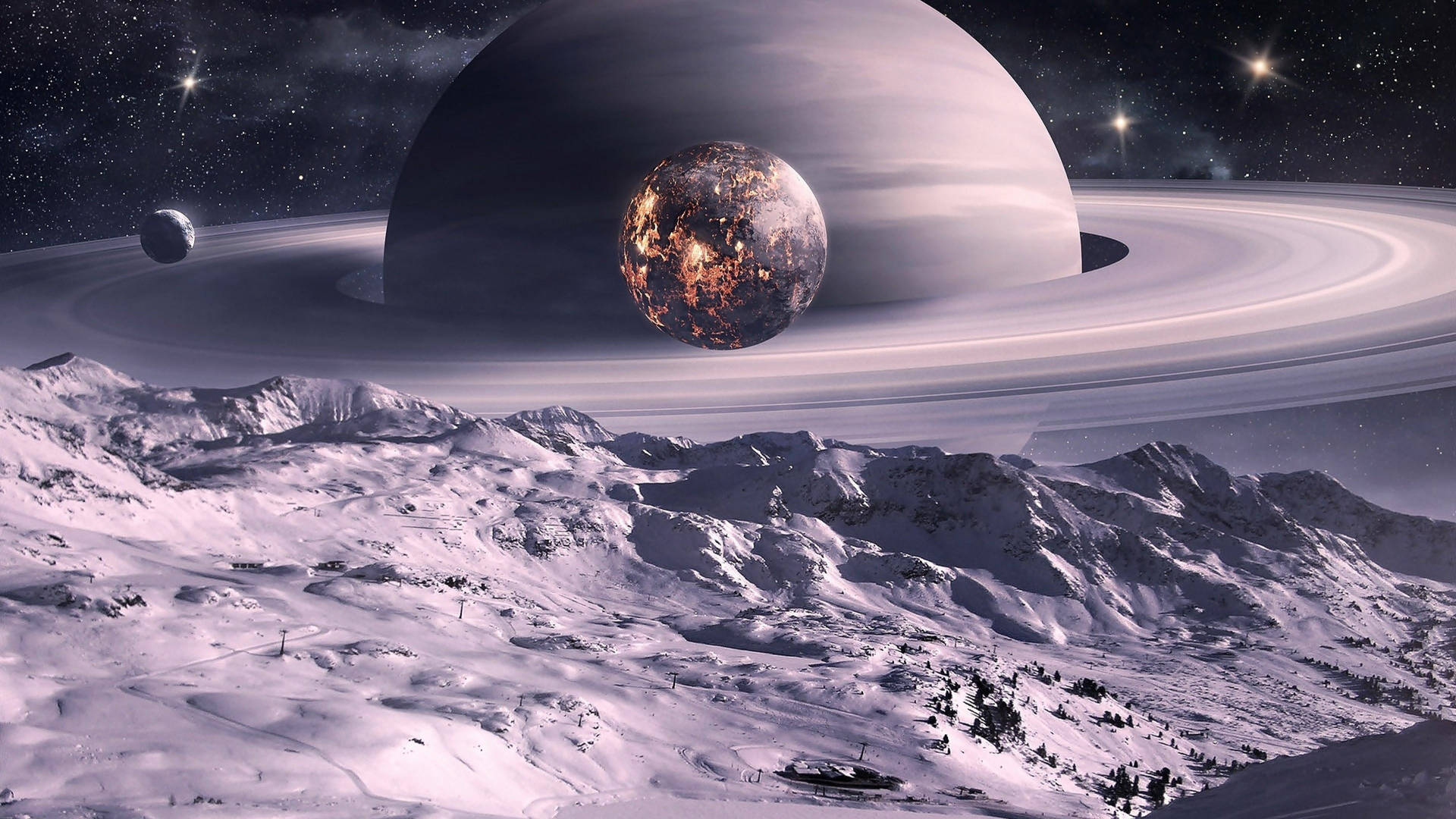 白色土星 4K