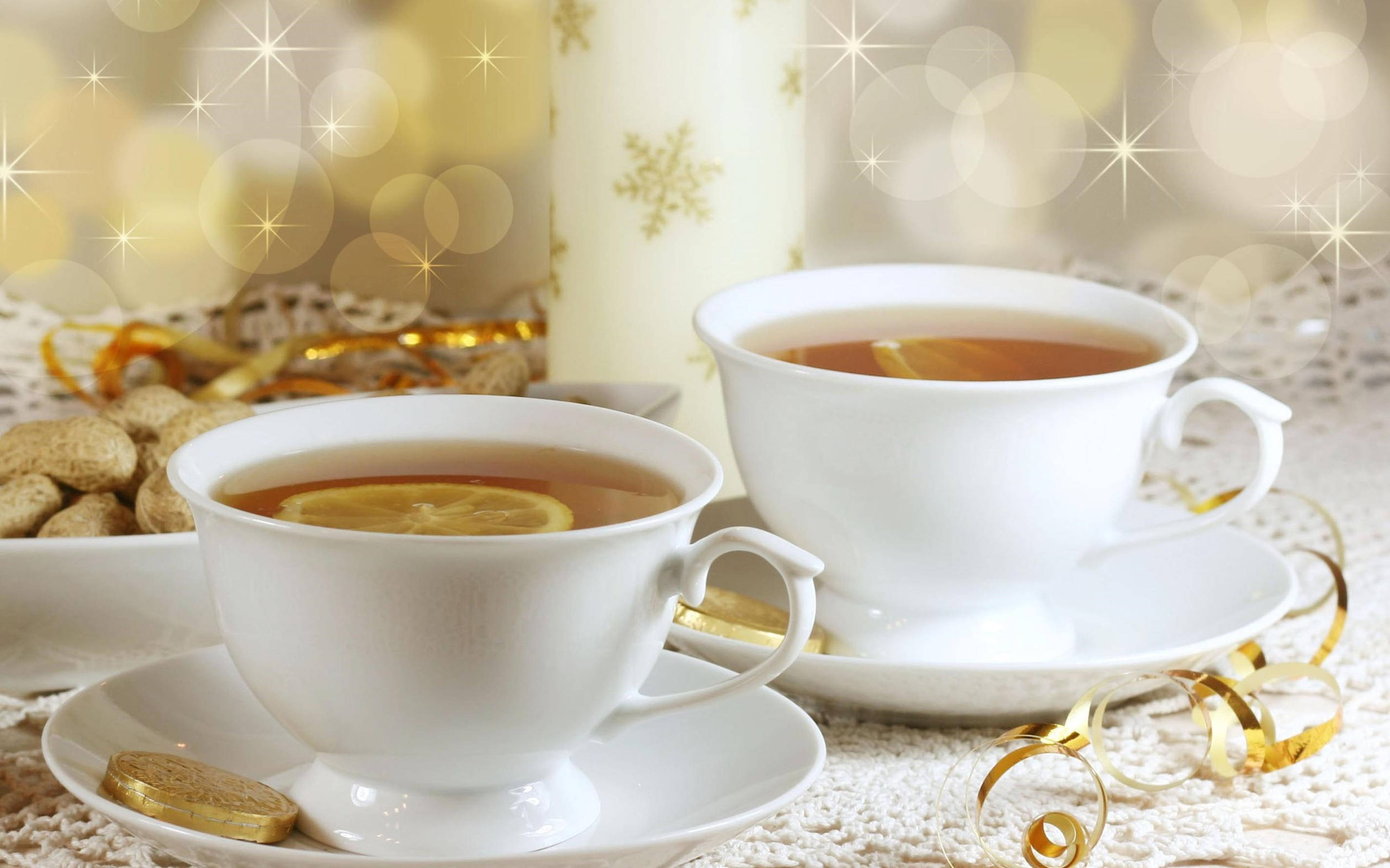 白色美学茶杯 壁紙