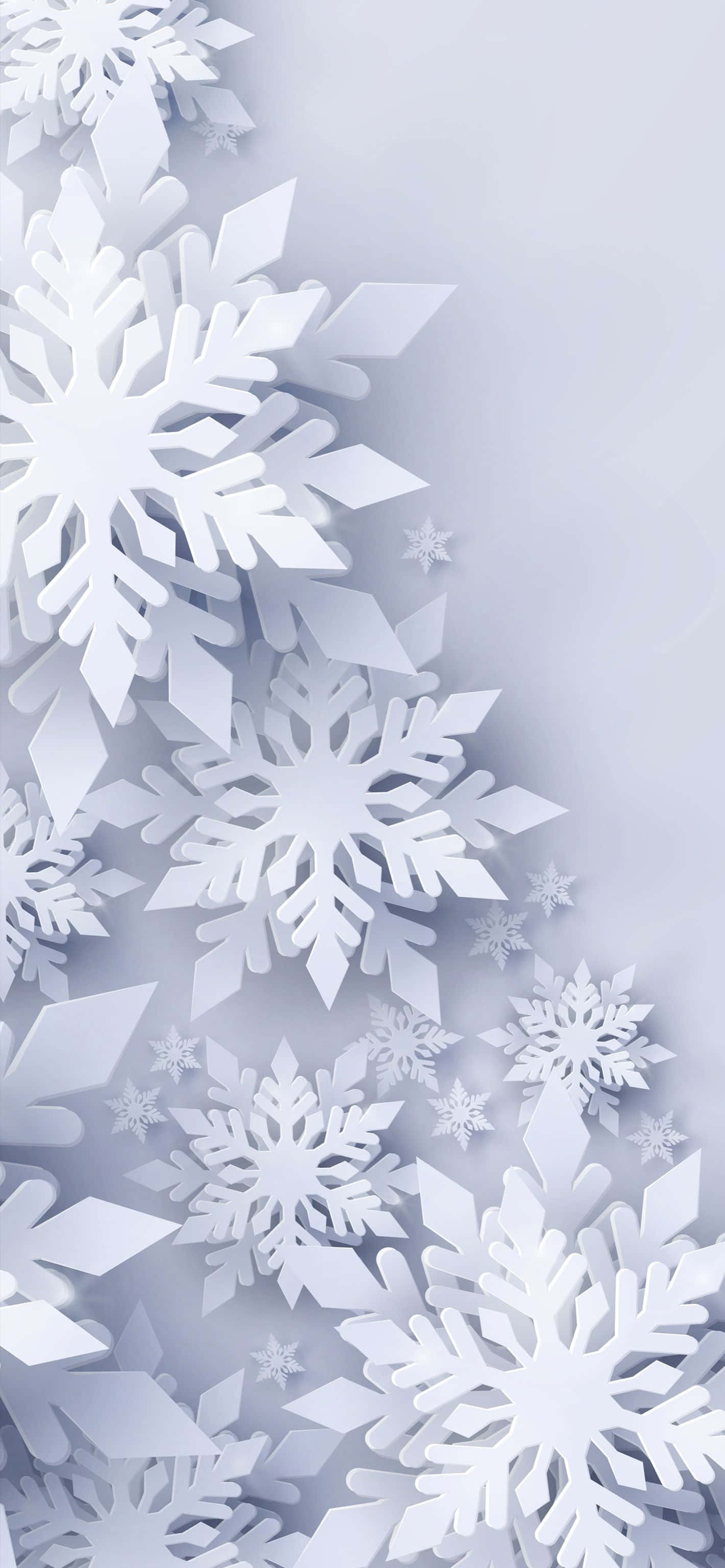 白色聖誕雪花iPhone桌布 壁紙