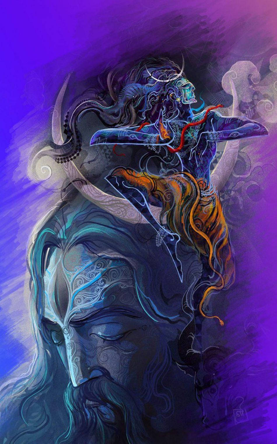 神移动 湿婆神 印度教神祇艺术作品 壁紙