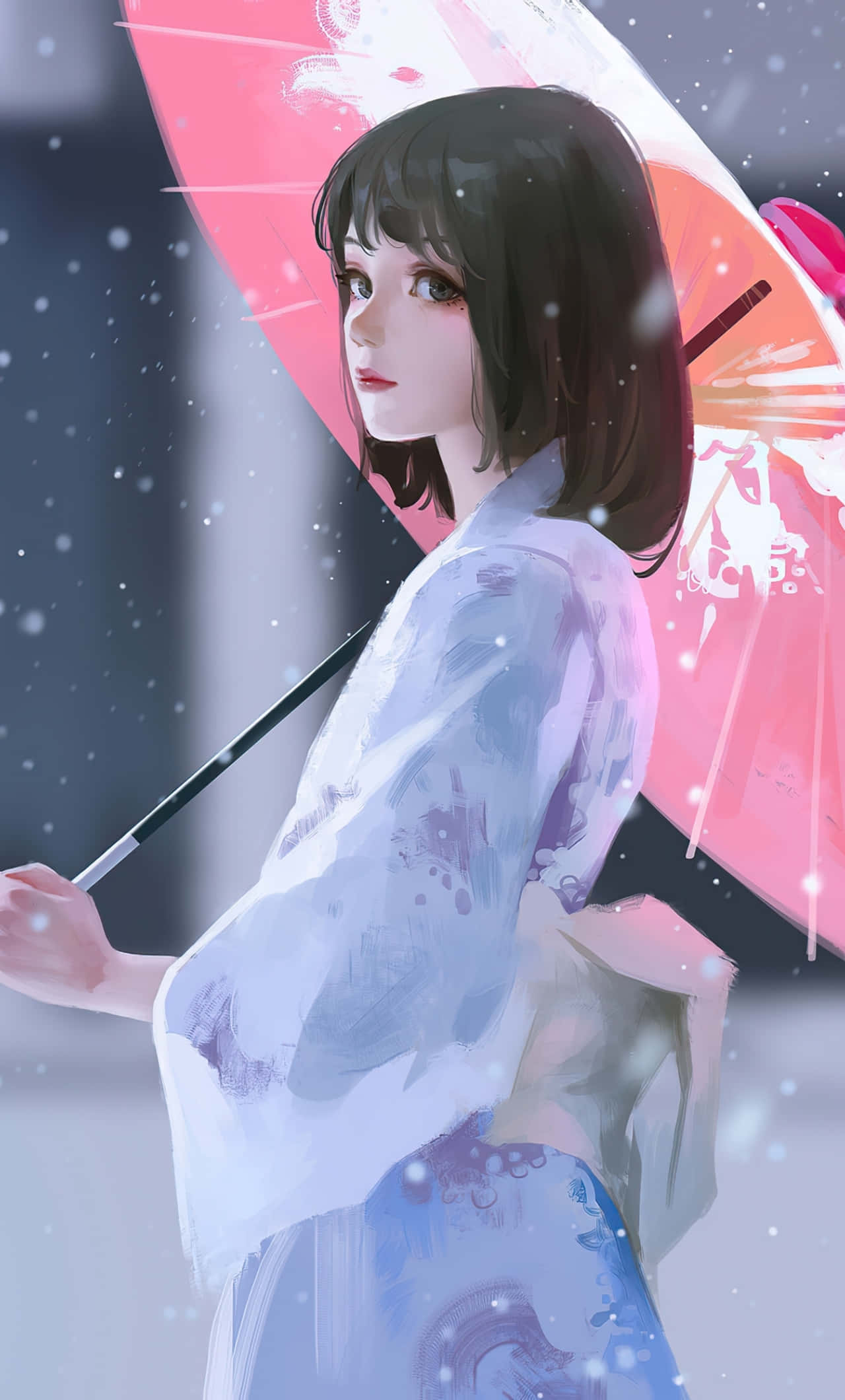 穿著和服的動漫少女圖片 壁紙