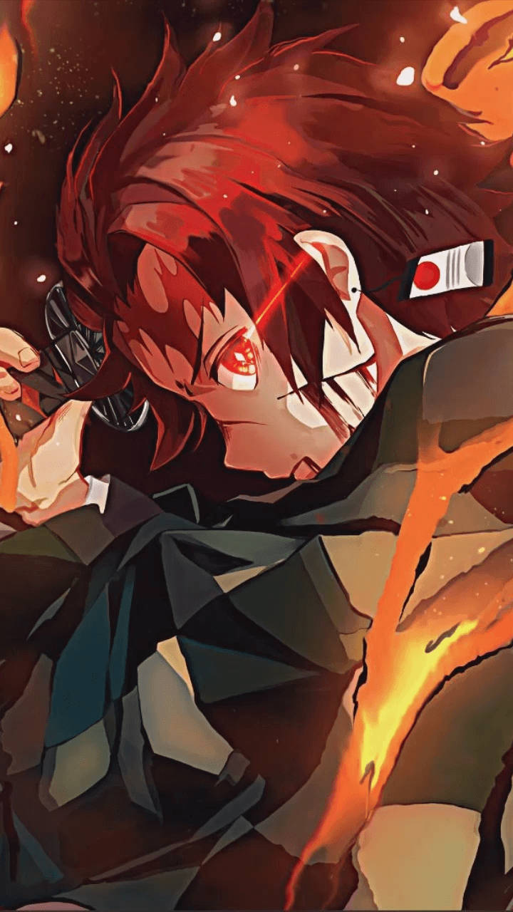 竈門炭治郎紅眼特寫 壁紙
