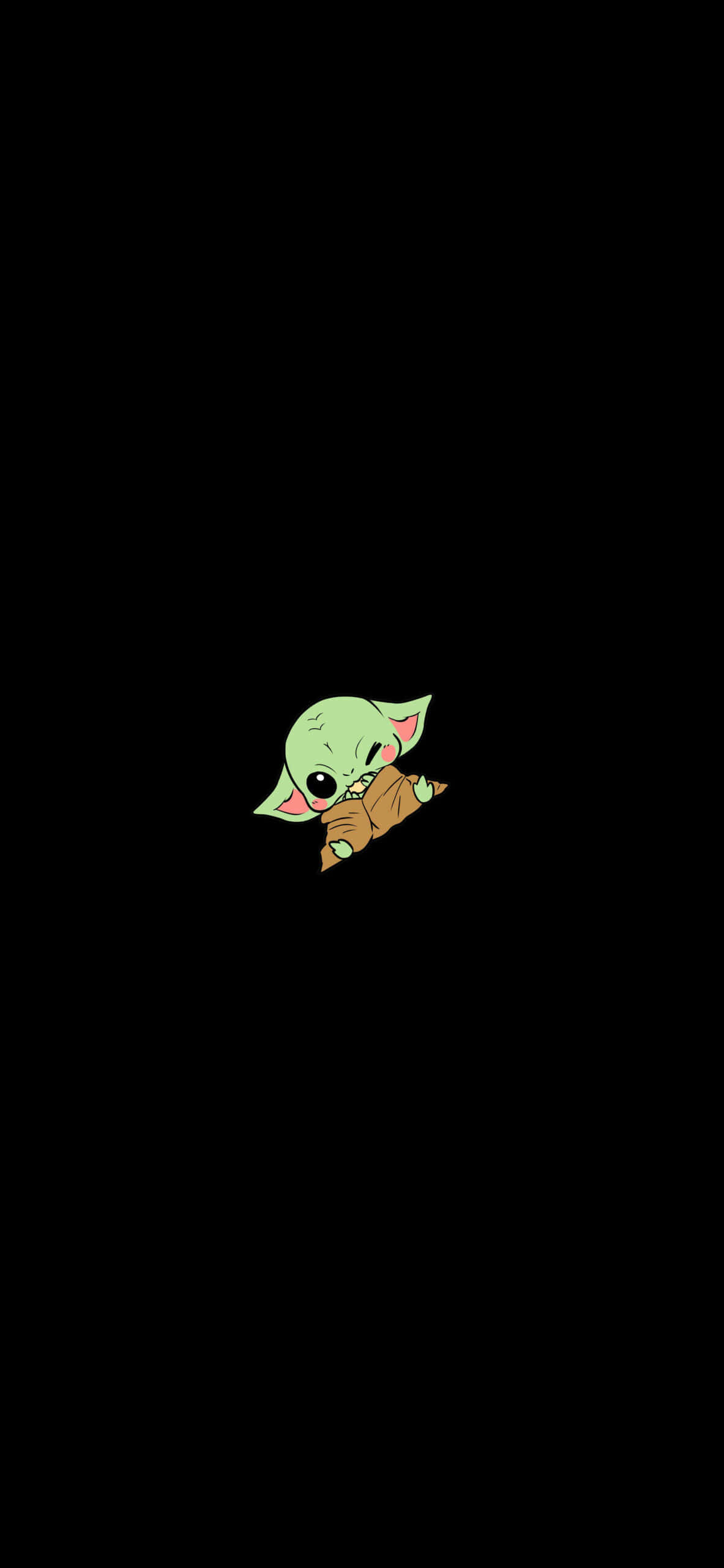 極簡風格的可愛 Baby Yoda 圖片 壁紙