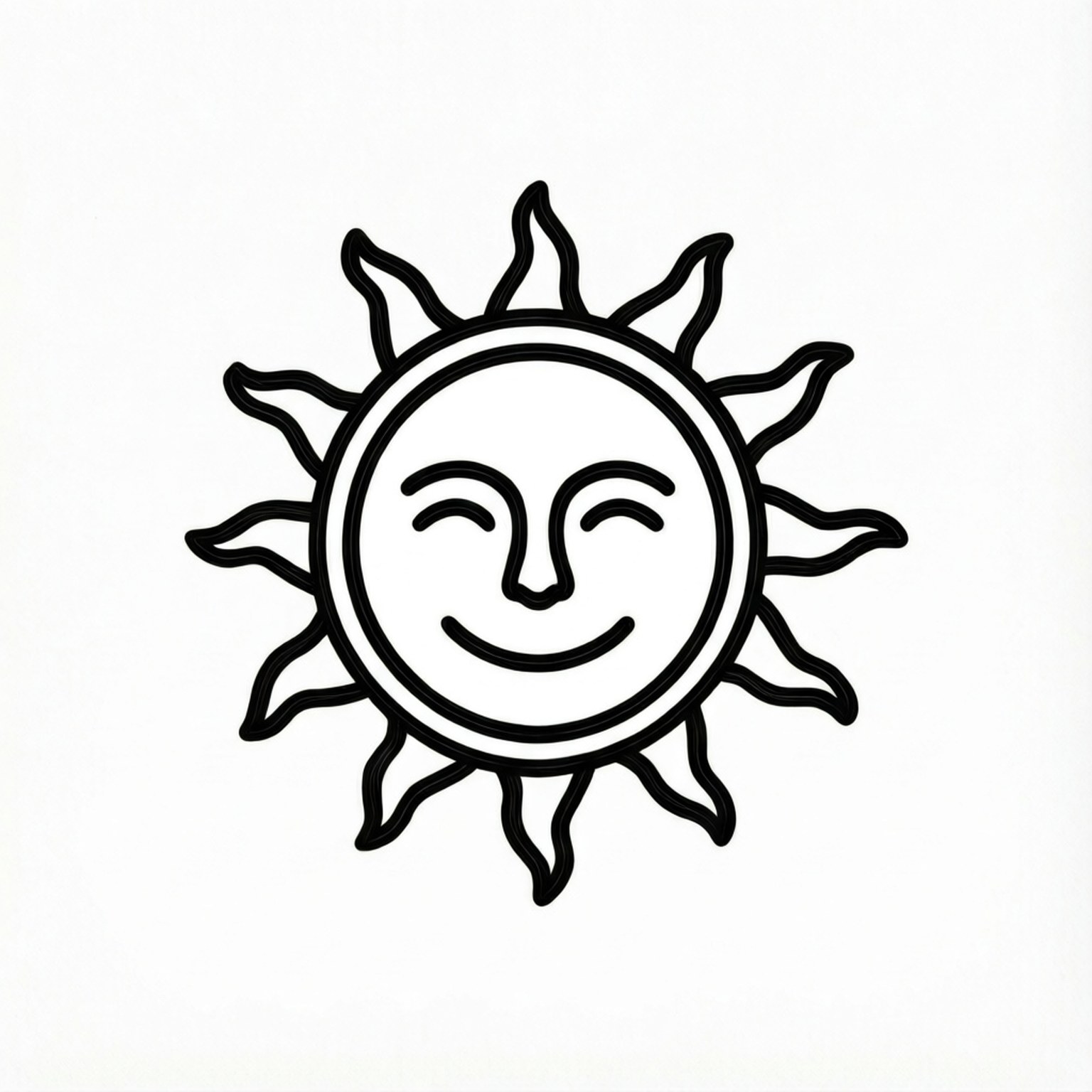 Minimalist Sun Line Art 壁紙