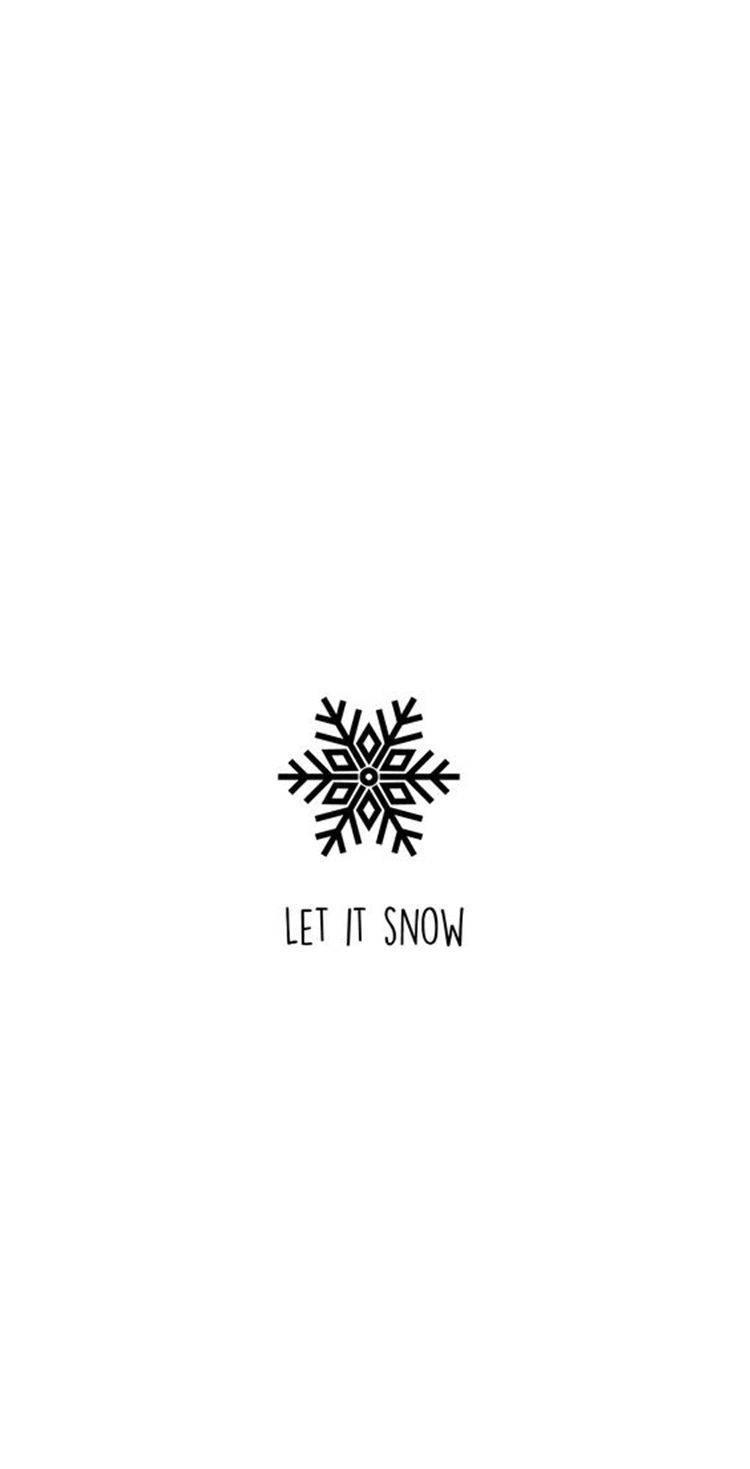 簡約可愛聖誕iPhone桌布：Let It Snow 壁紙