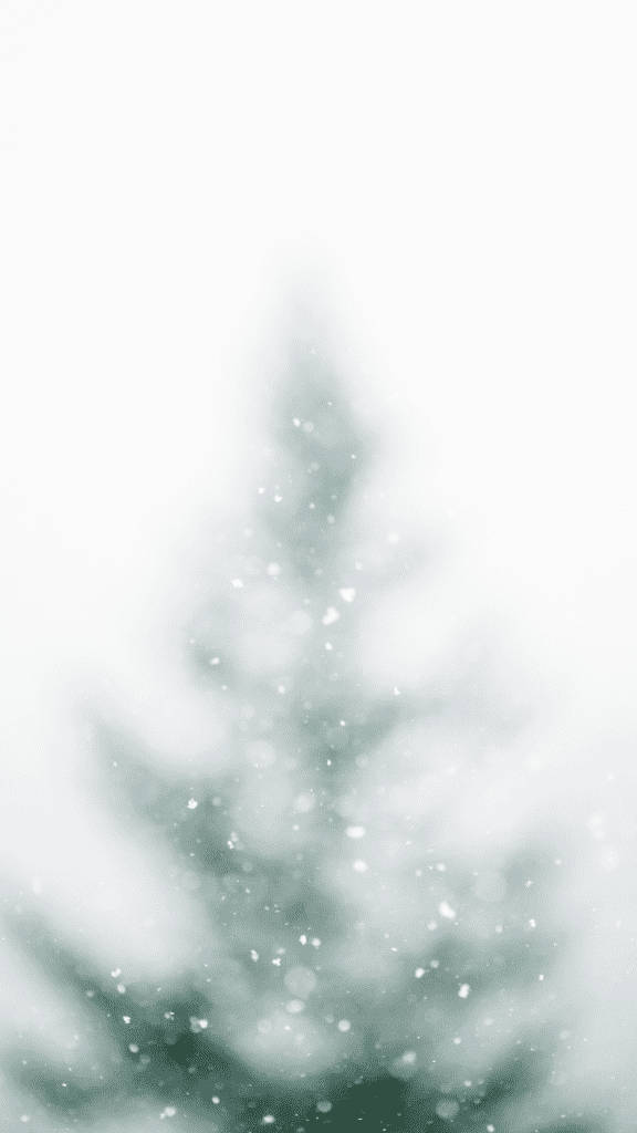 簡約模糊聖誕樹與飄雪 壁紙