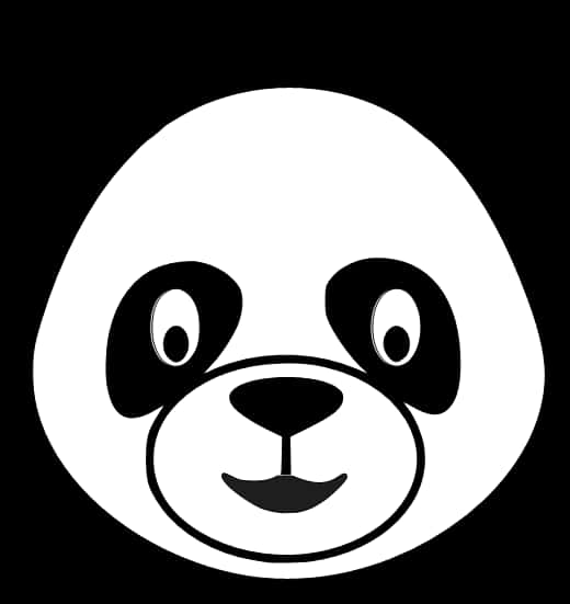 簡約熊貓臉圖形 壁紙