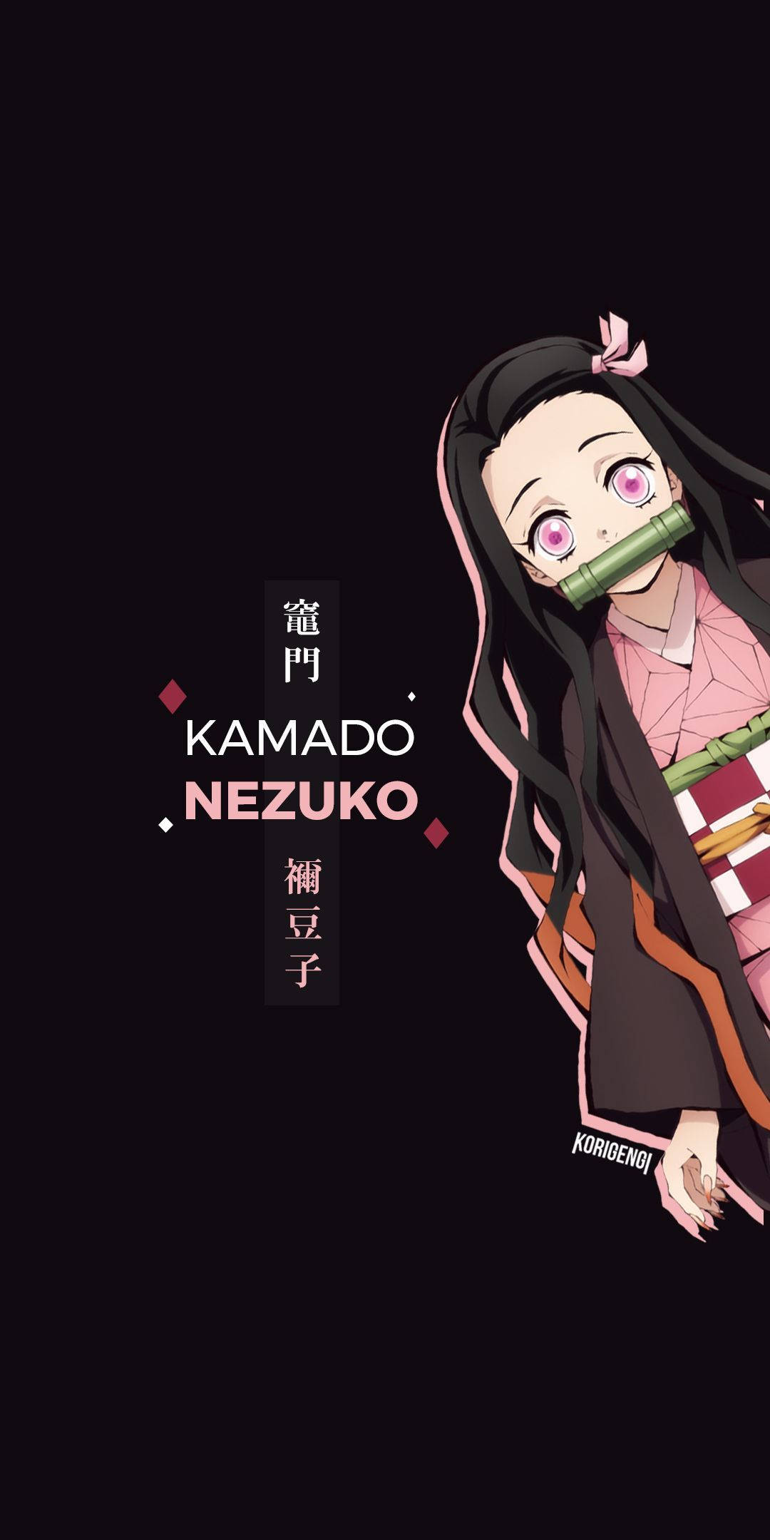 簡約禰豆子美學數位藝術 壁紙