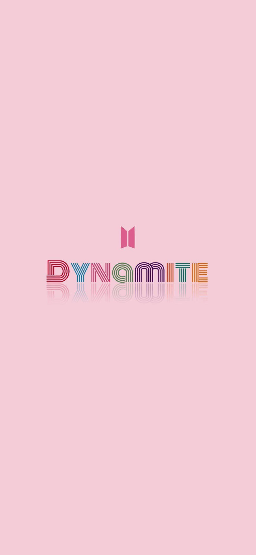 簡約粉紅BTS Dynamite標誌