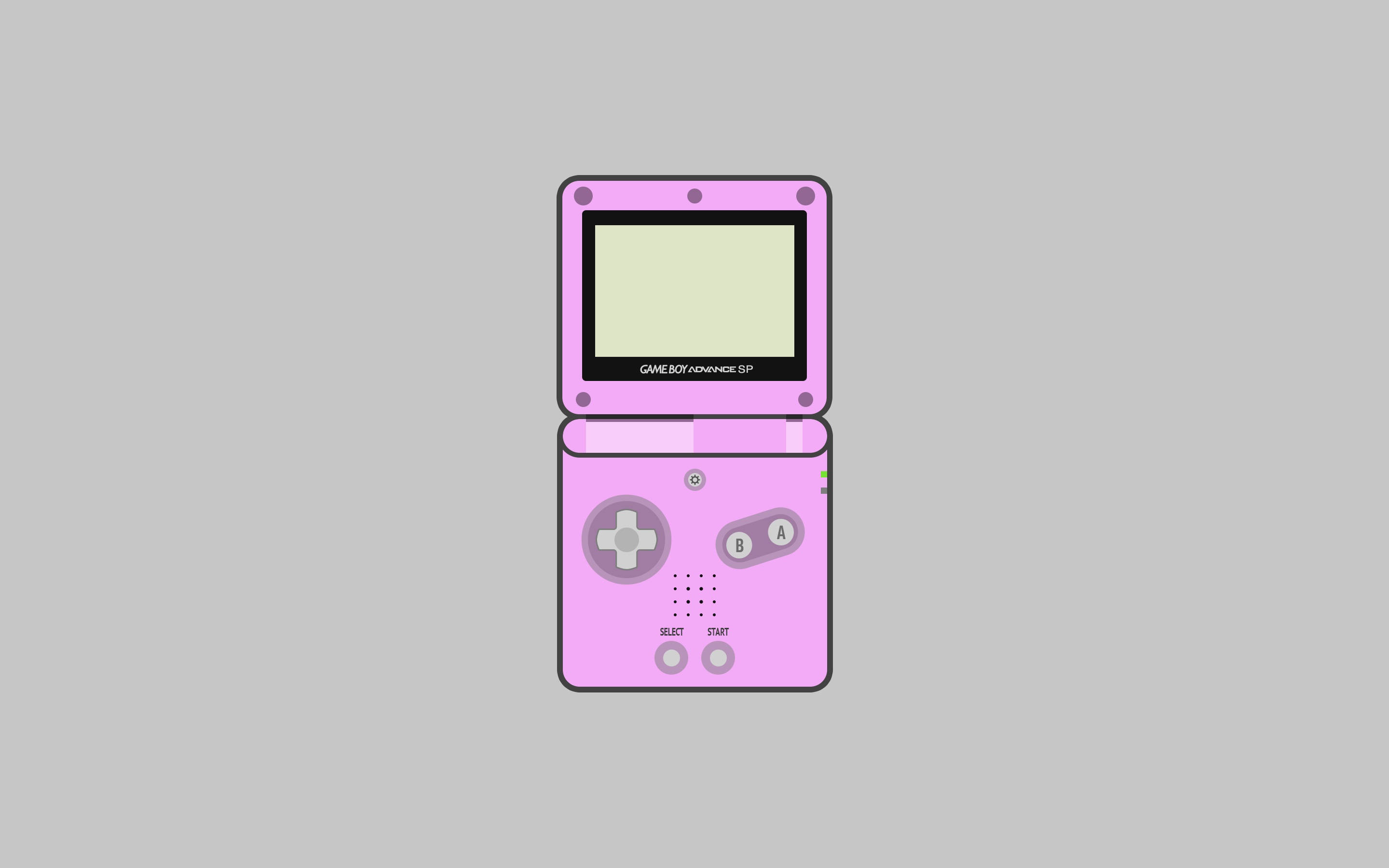 簡約粉色 Game Boy Advance SP 藝術 壁紙