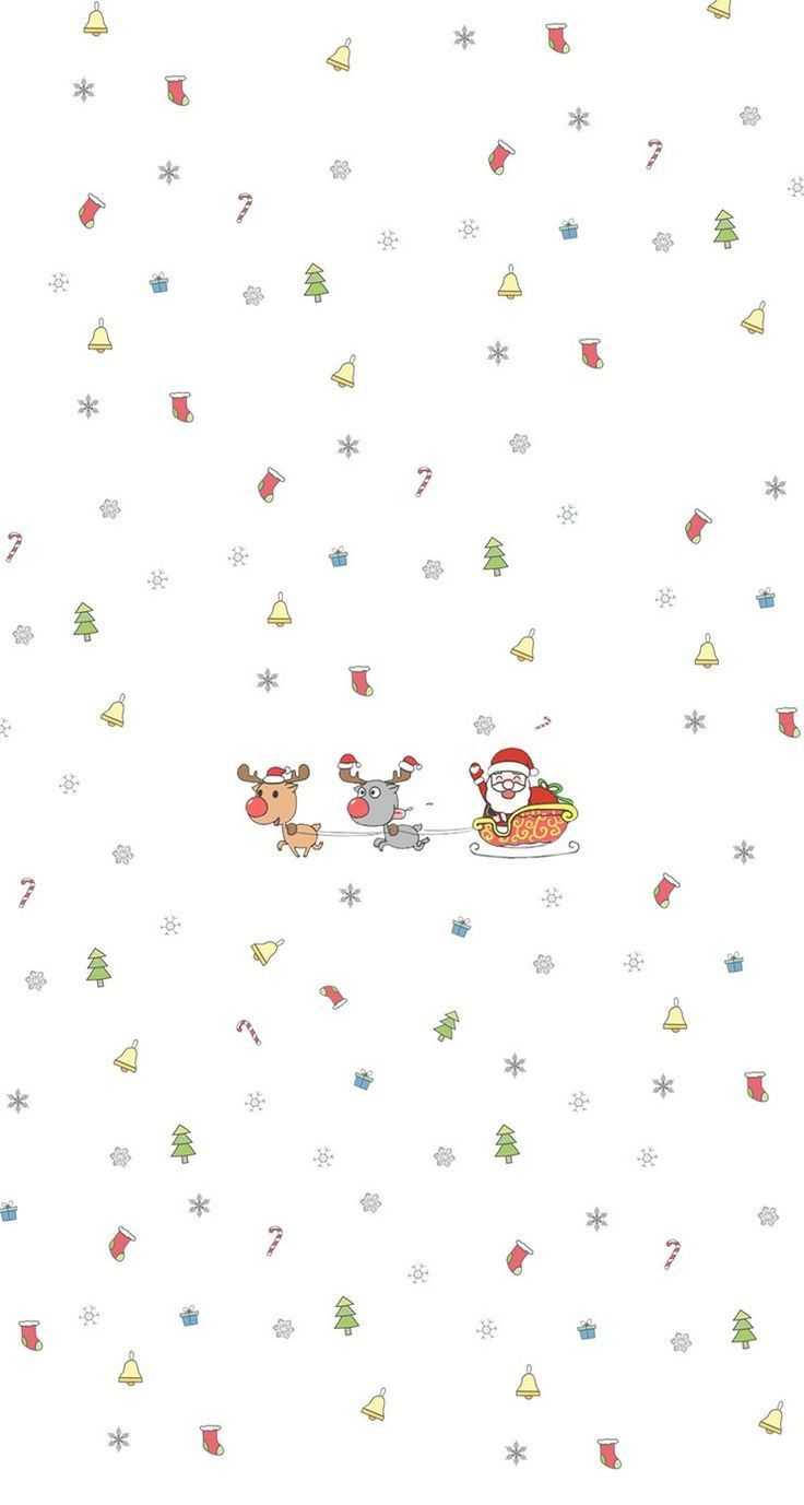 簡約聖誕雪橇 壁紙