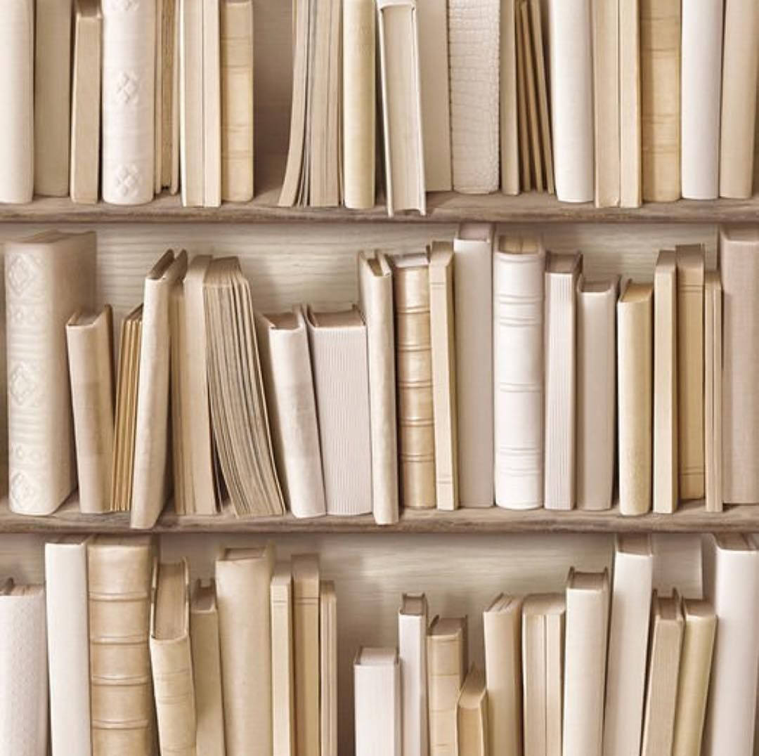米色美學復古書庫桌布 — 米色美學 壁紙