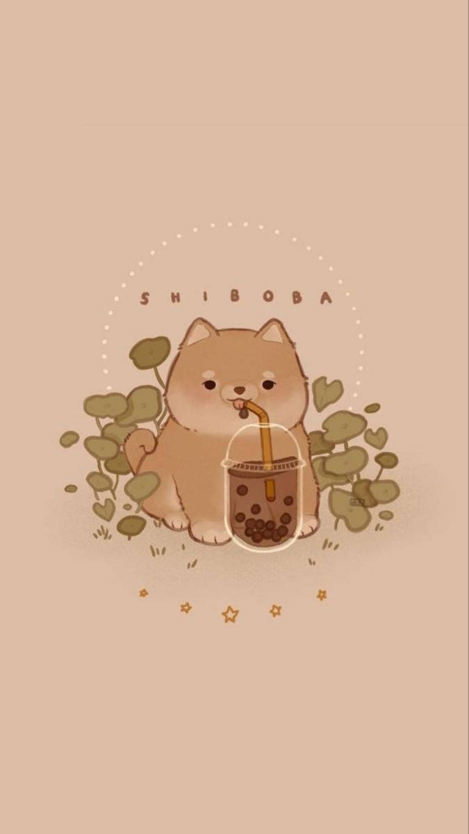 米色美學狗狗 壁紙