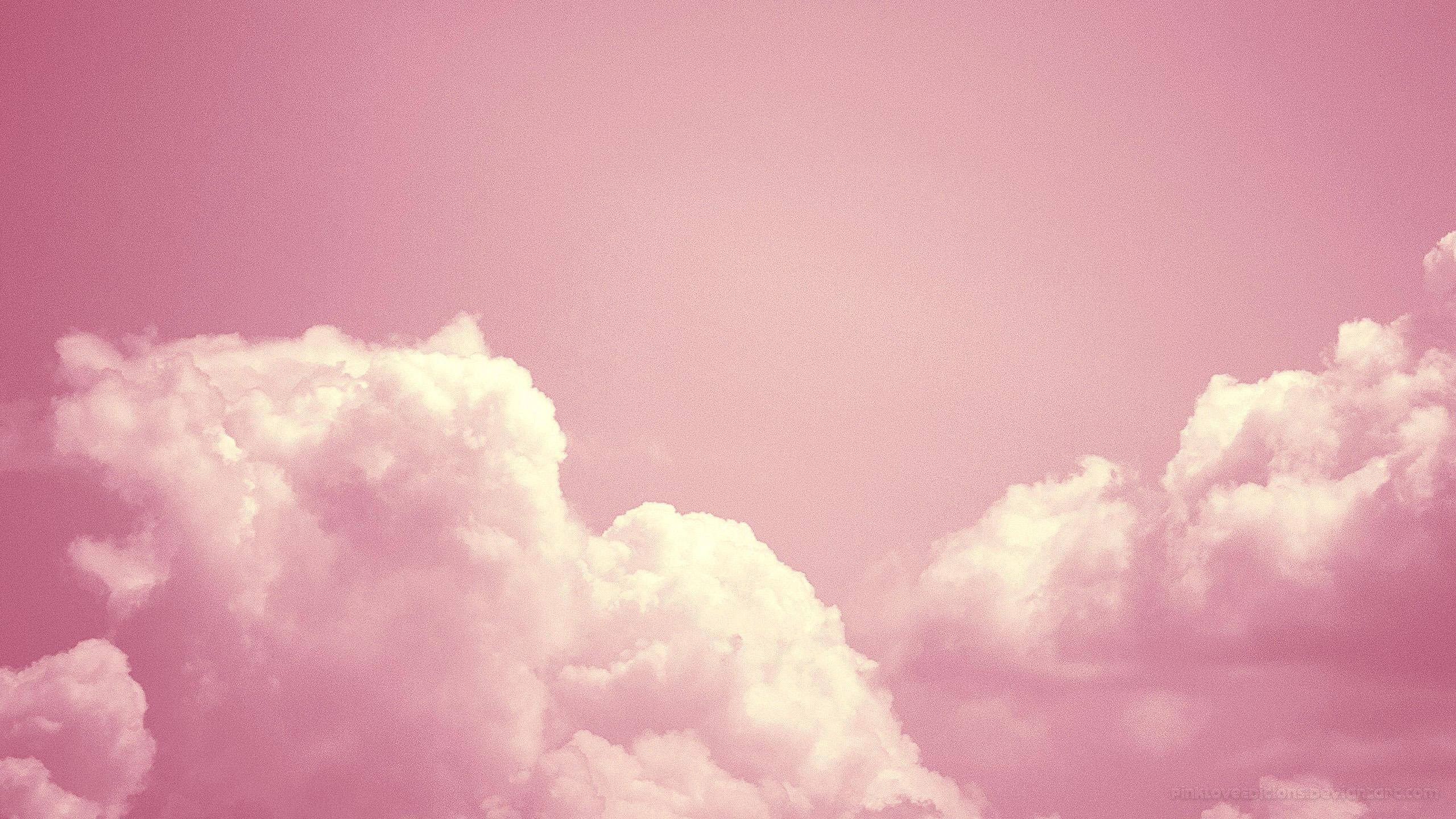 粉嫩雲朵美學 壁紙