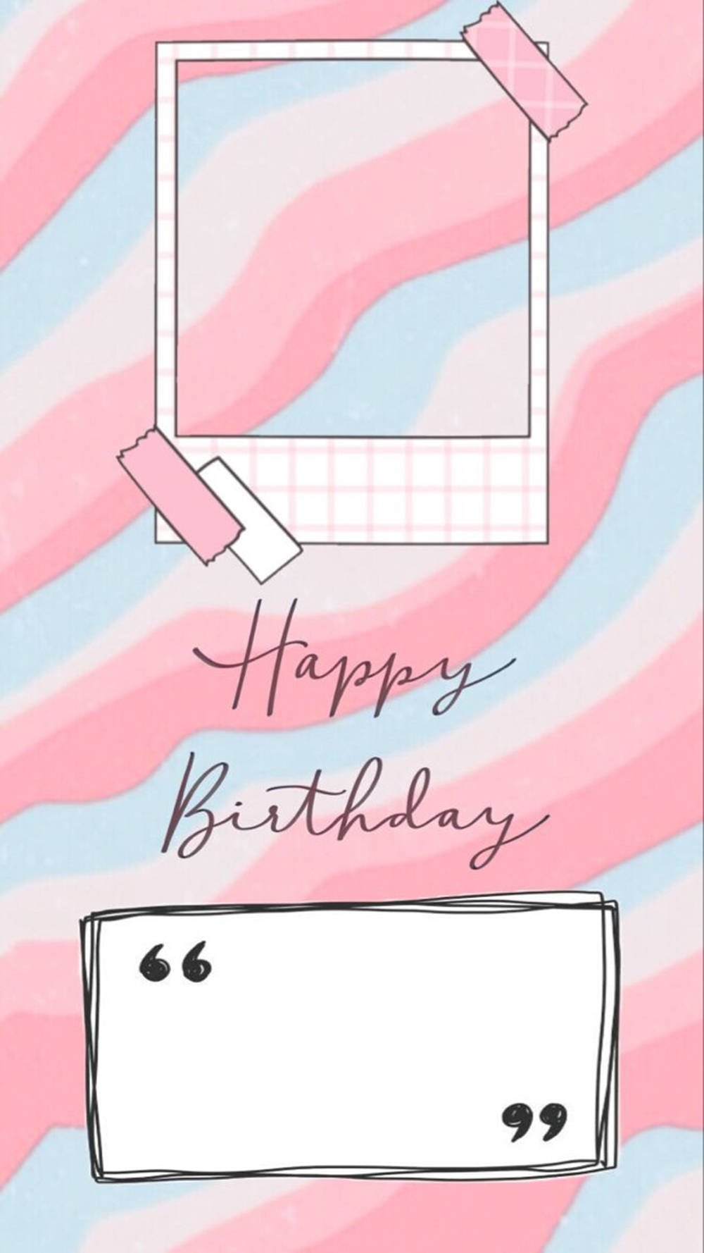 粉彩美學生日快樂 壁紙