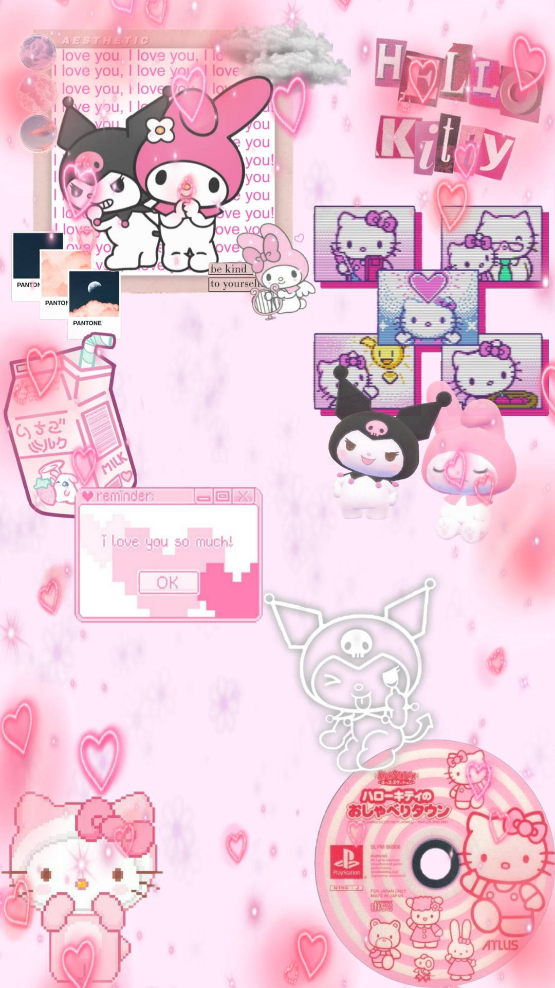 粉紅Hello Kitty與三麗鷗角色
