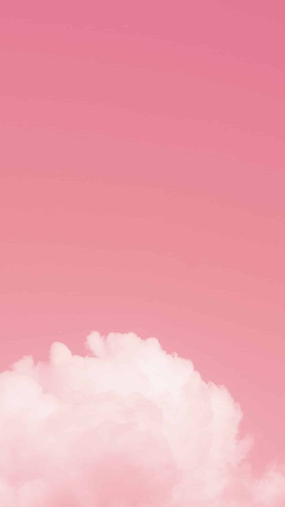 粉紅天空與一朵雲的美景 壁紙