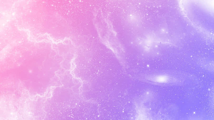 粉紫柔彩星系數位藝術 壁紙