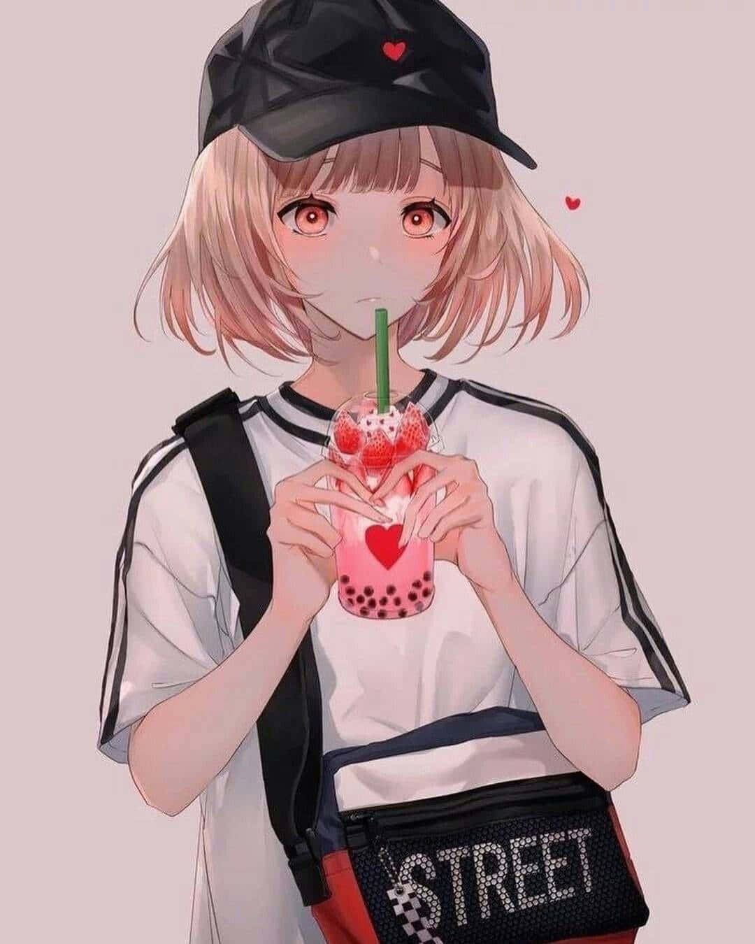 粉色动漫美学图片 壁紙