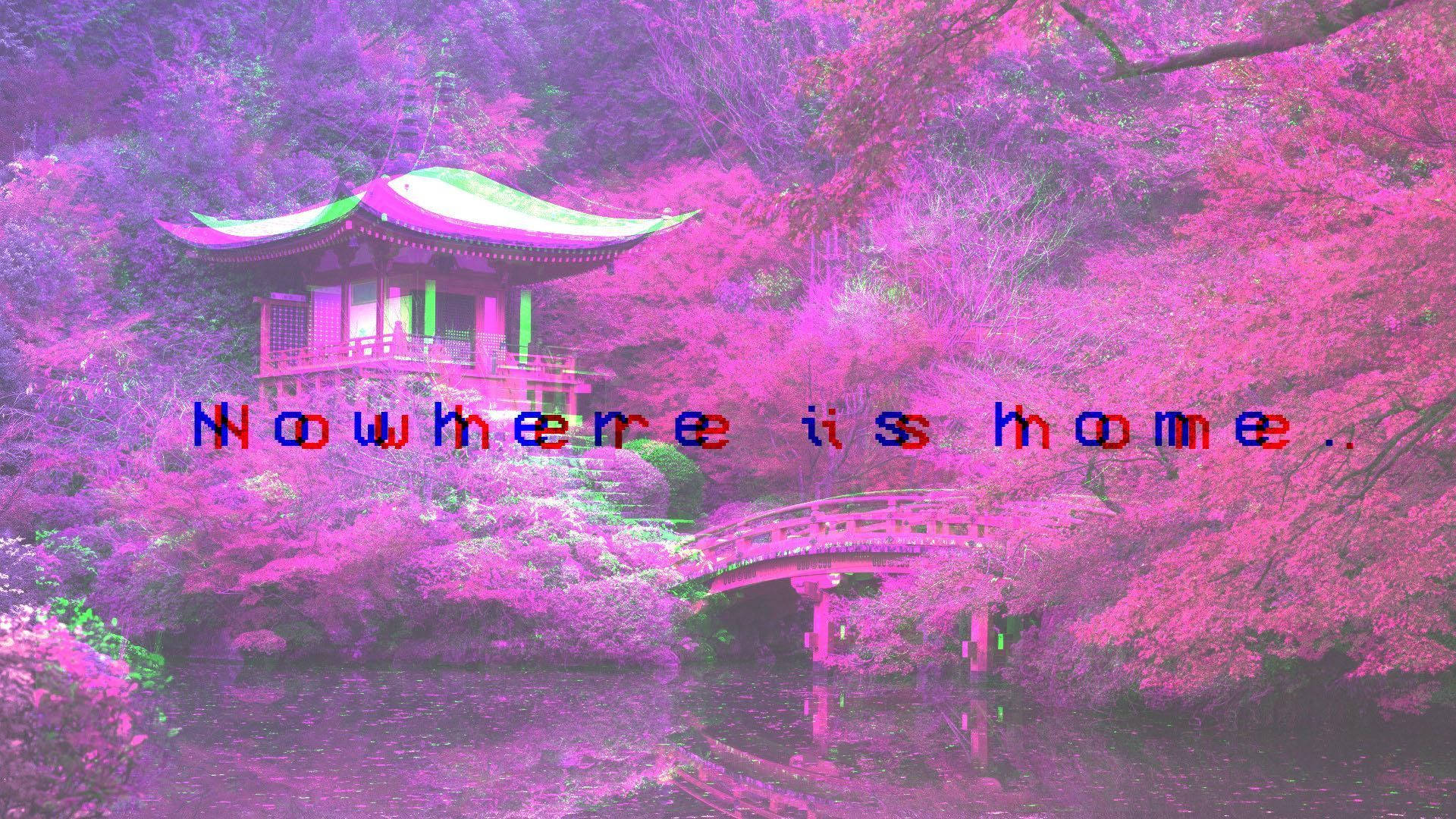 粉色日本美学语录 壁紙