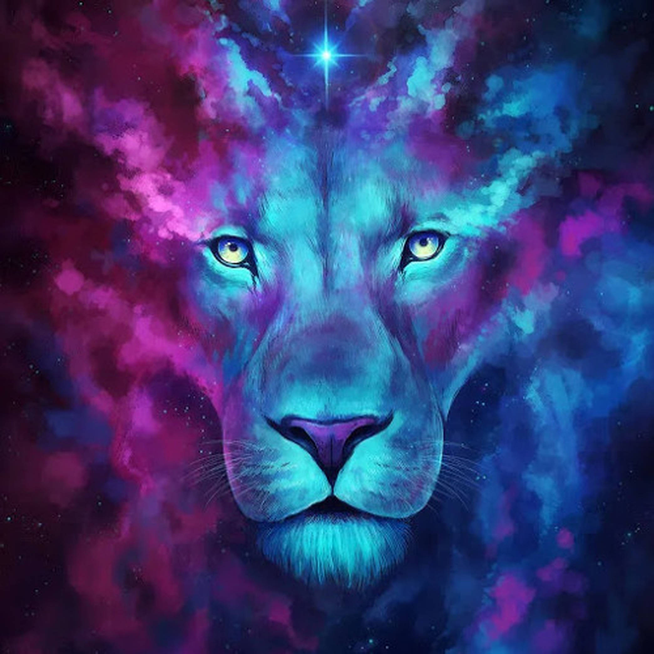 粉青星系獅王 壁紙