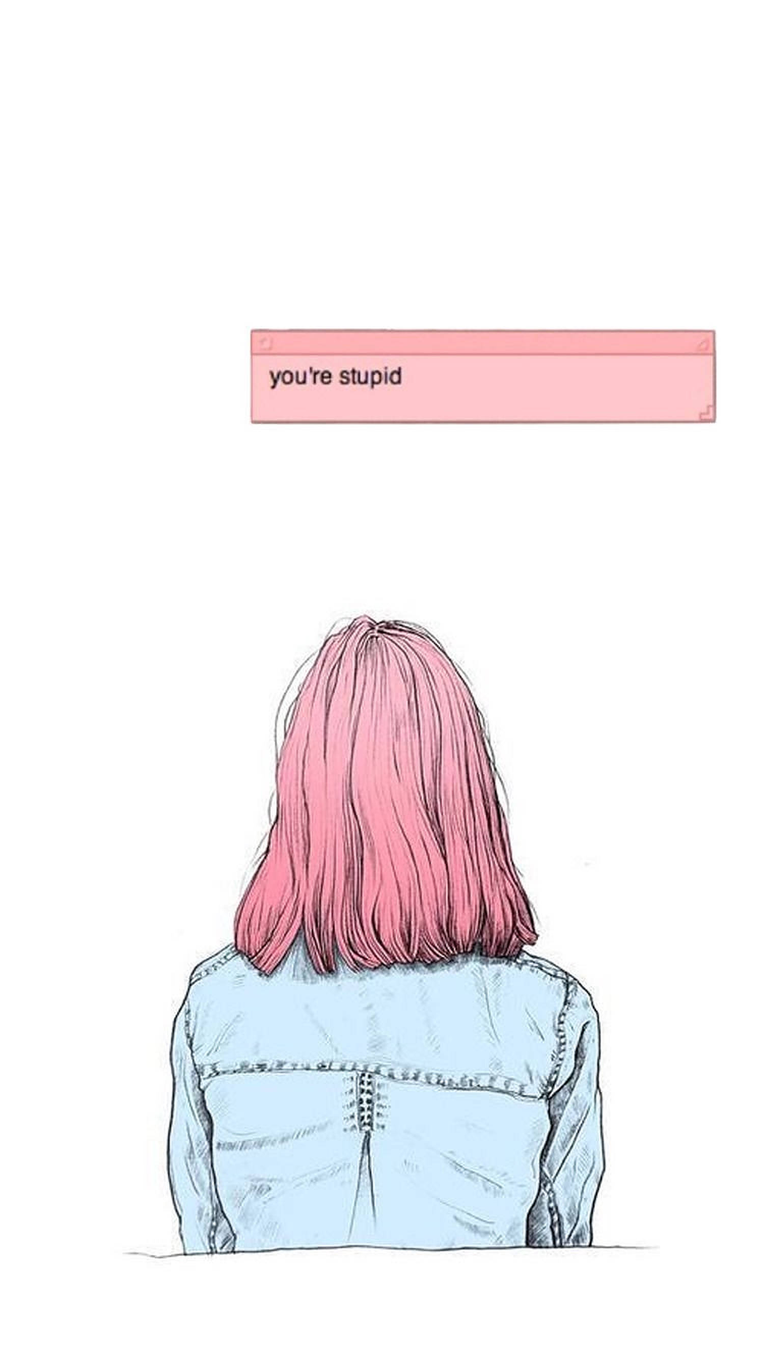 粉髮女孩美學 壁紙