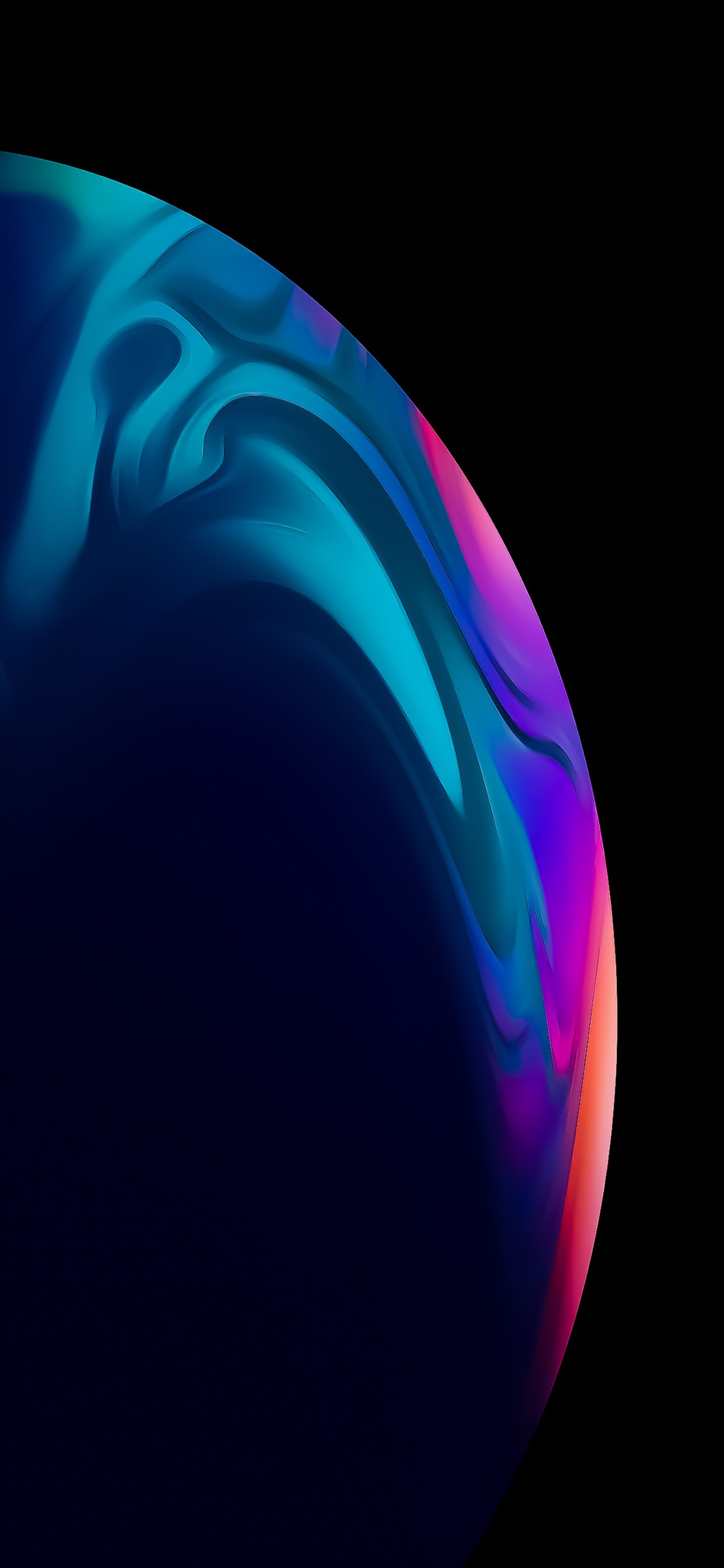 精緻的iPhone XR螢幕上展現優雅活潑的抽象設計 壁紙